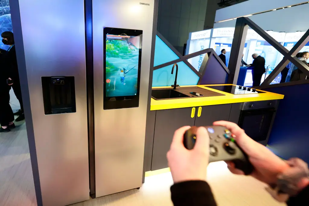 If your Samsung fridge is connected to your wifi then you'll start receiving commercials (Joan Cros/NurPhoto via Getty Images)