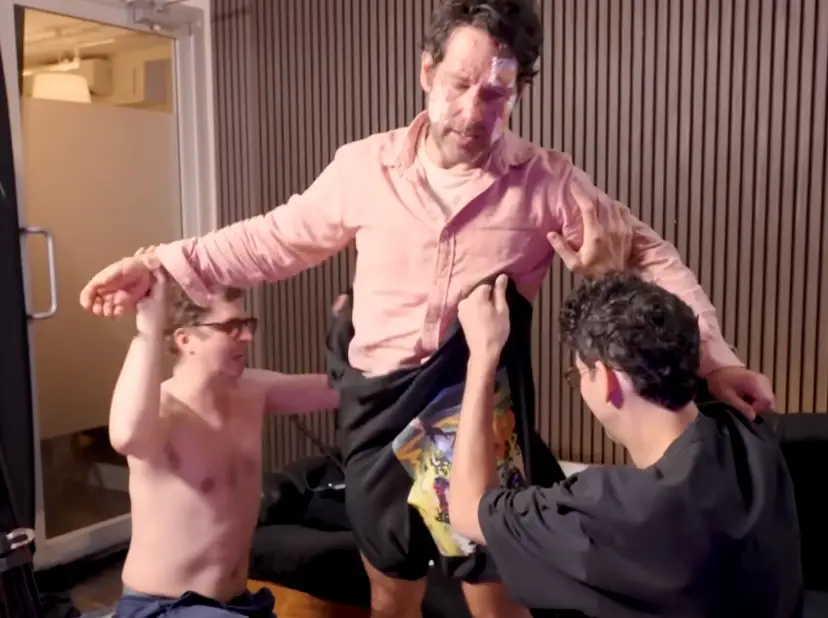 Rudd was left in quite a state after his last appearance on Glassman's podcast (Rick Glassman via YouTube)