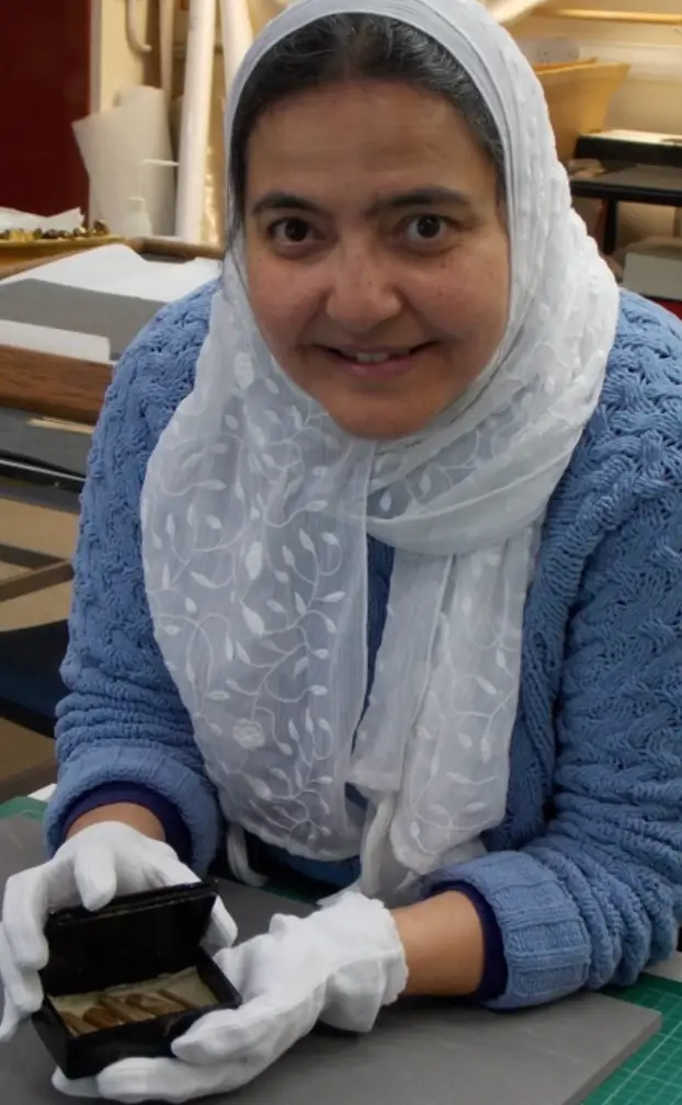 Curatorial assistant Abeer Eladany found the missing wood. (University of Aberdeen) 