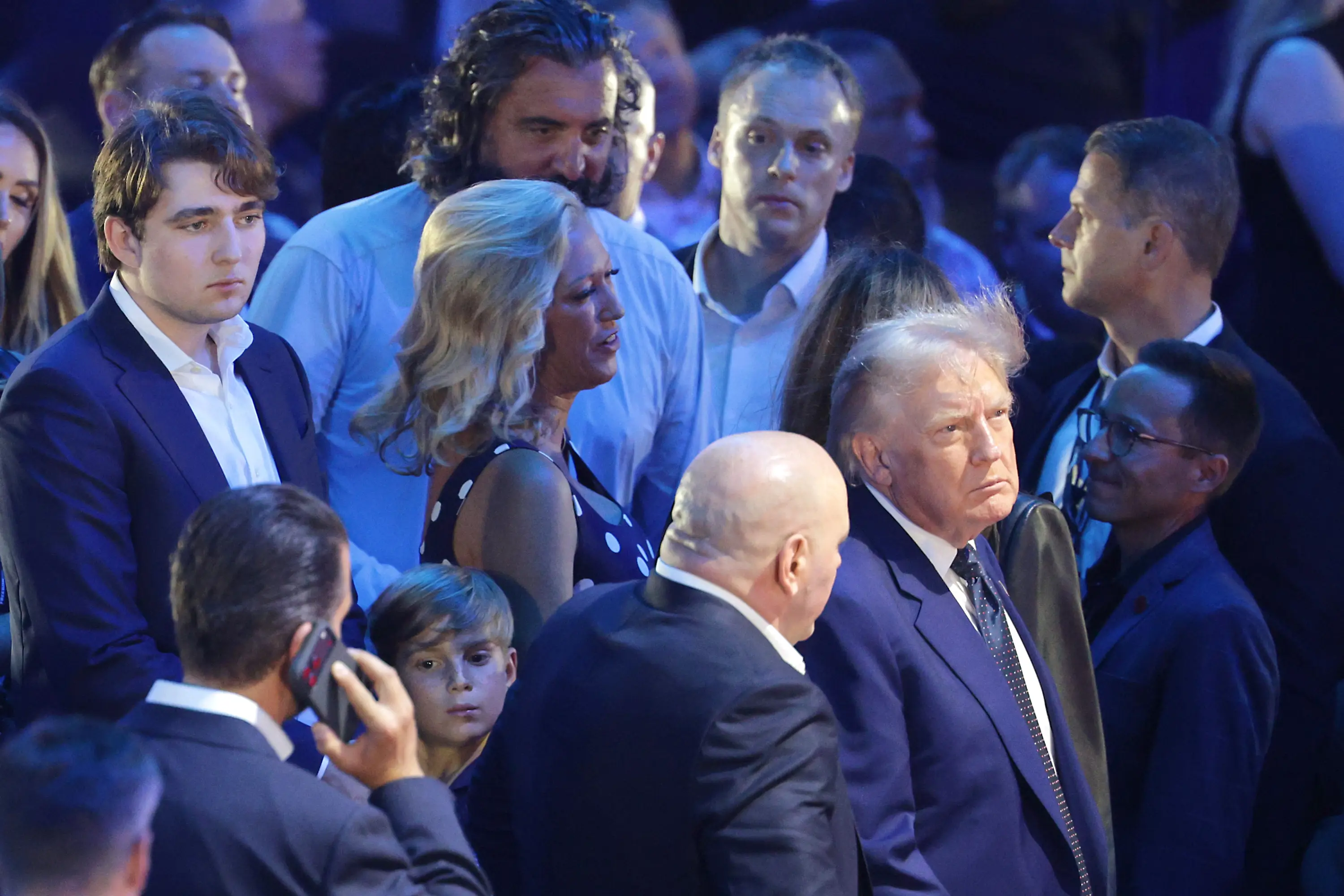 Barron sported a new hairstyle for the UFC event (Chip Somodevilla/Getty Images)