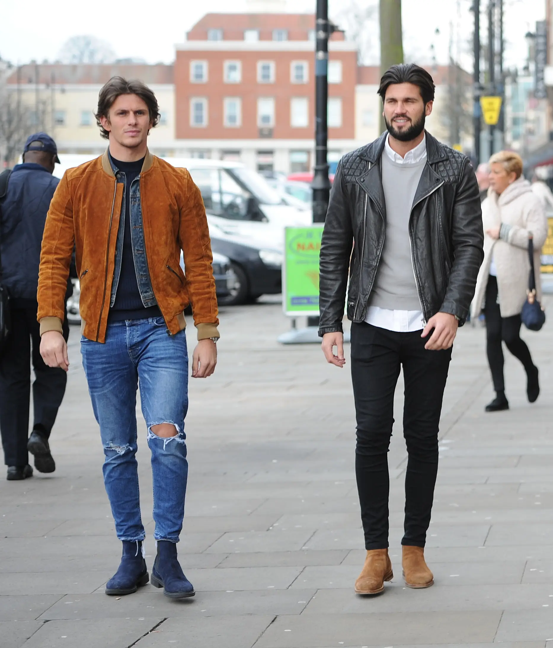 Jake Hall pictured with his former TOWIE cast mate Dan Edgar in 2016 (SamanthaJ / Contributor/ Getty)