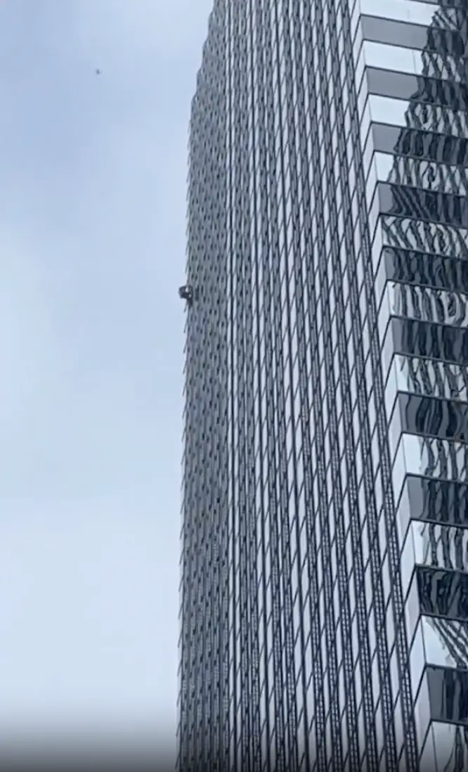 Pro-life activist Maison DesChamps has taken credit for the climb and shared his own video footage.