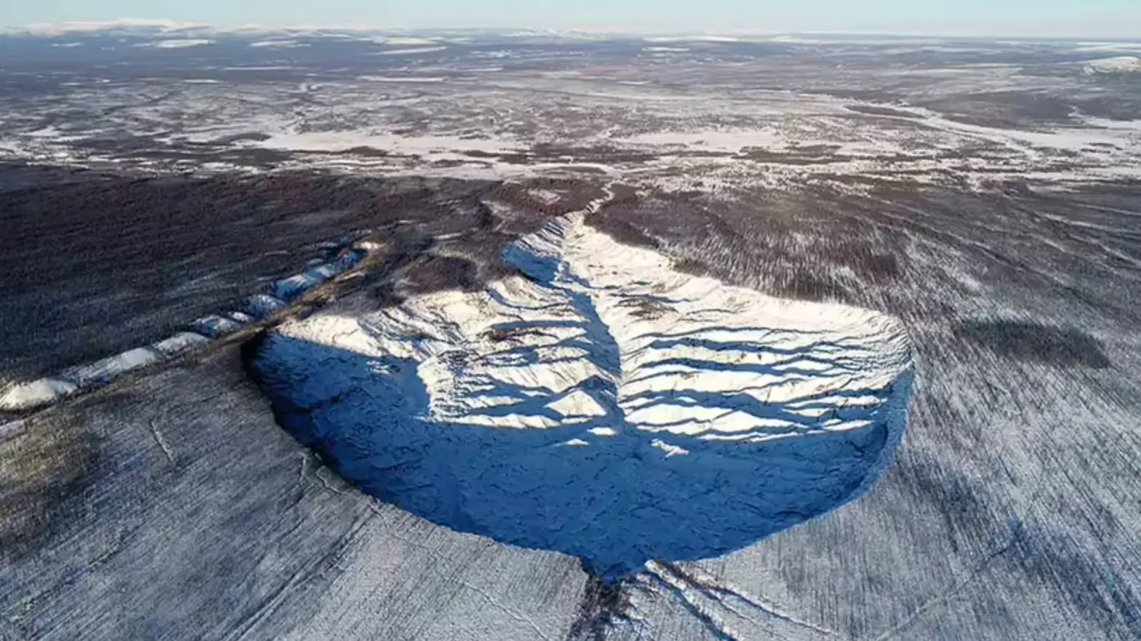The huge crater started forming in the 1960s (Alexander Kizyakov, Lomonosov Moscow State University)
