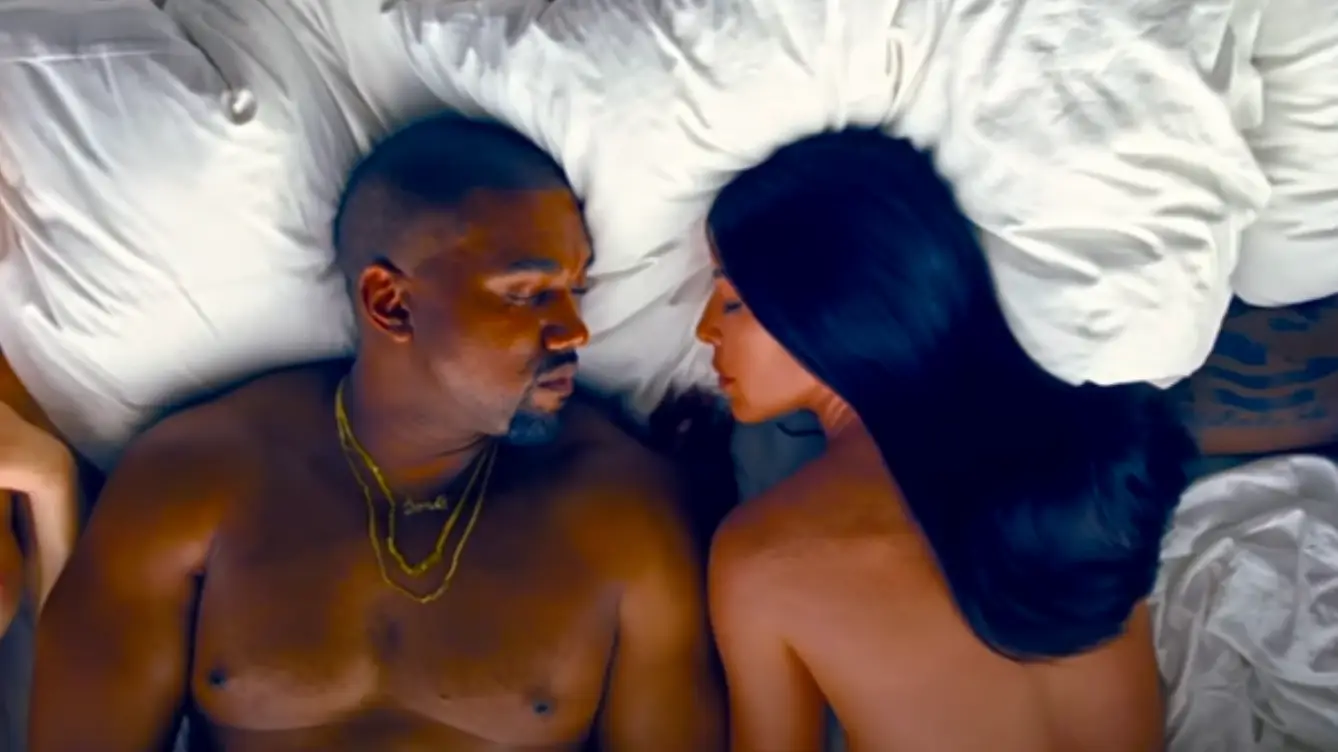 There was a giant bed in West's controversial music video for 'Famous' (Kanye West/YouTube)