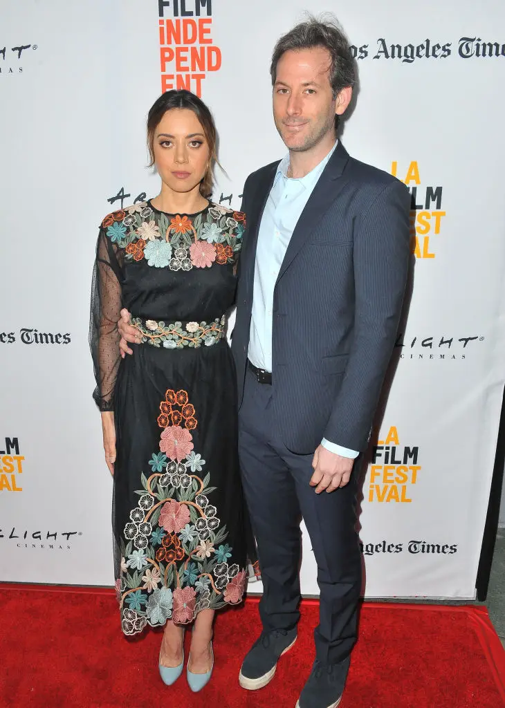 Aubrey Plaza and Jeff Baena pictured together in 2017 (Jerod Harris/Getty Images)