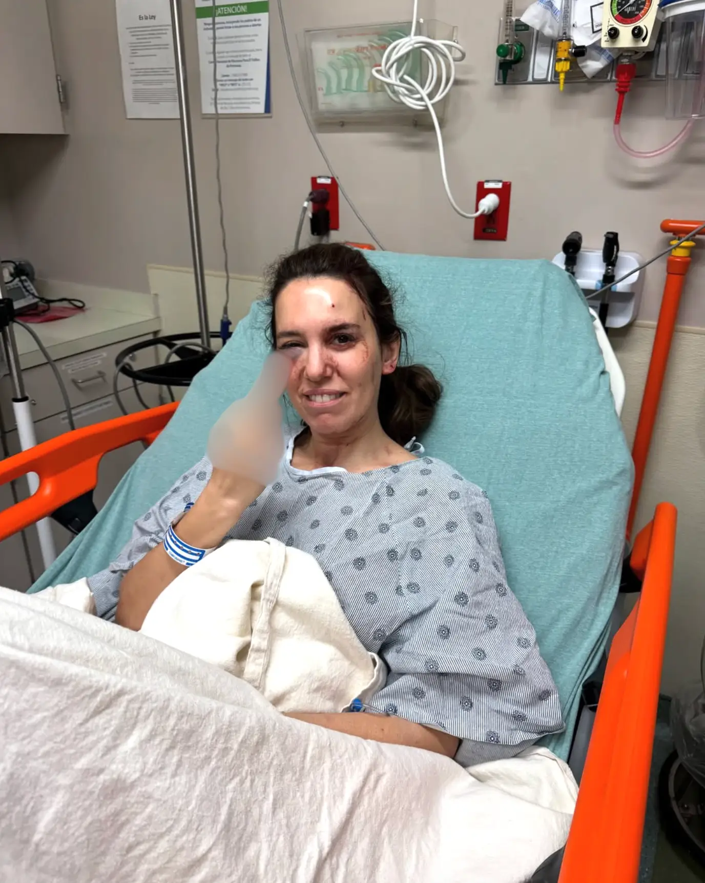 Christy Carlson Romano has shared how she was shot in the face while out for her husband's birthday (Instagram/thebrendanrooney)