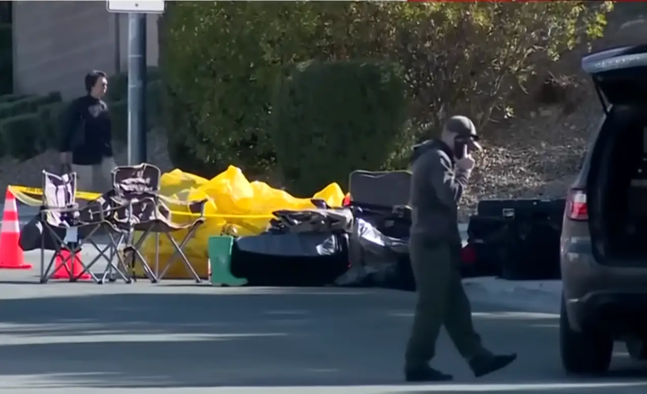 A suspected biolab was searched in Las Vegas last weekend (CBS News/YouTube)