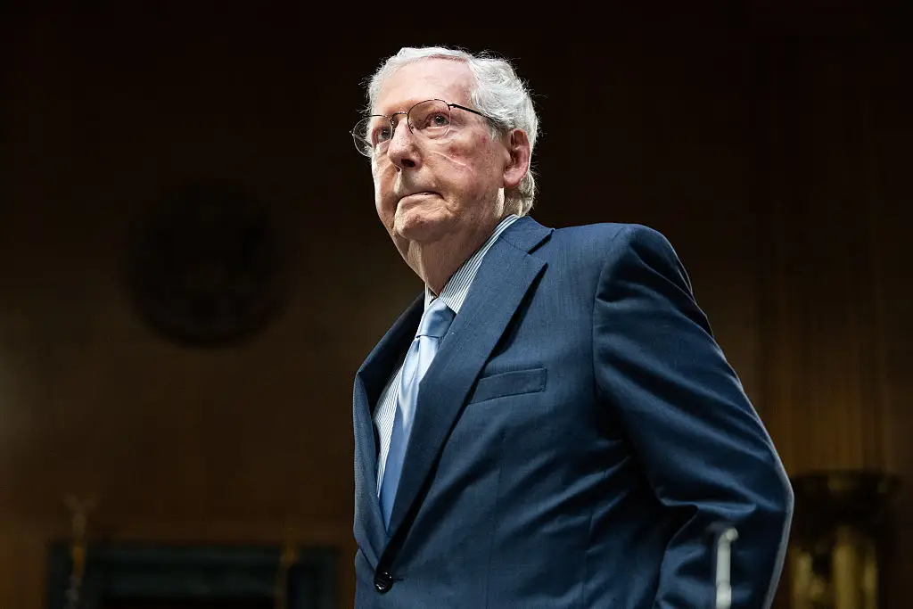 Mitch McConnell had a worrying message about America's current political climate (Tom Williams/CQ-Roll Call, Inc via Getty Images)