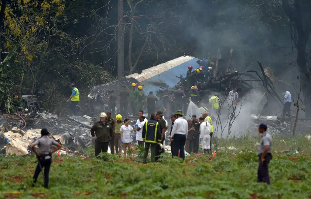 Cubana de Aviacion aircraft crashed after taking off from Havana's Jose Marti airport on May 18, 2018 (YAMIL LAGE/AFP via Getty Images)