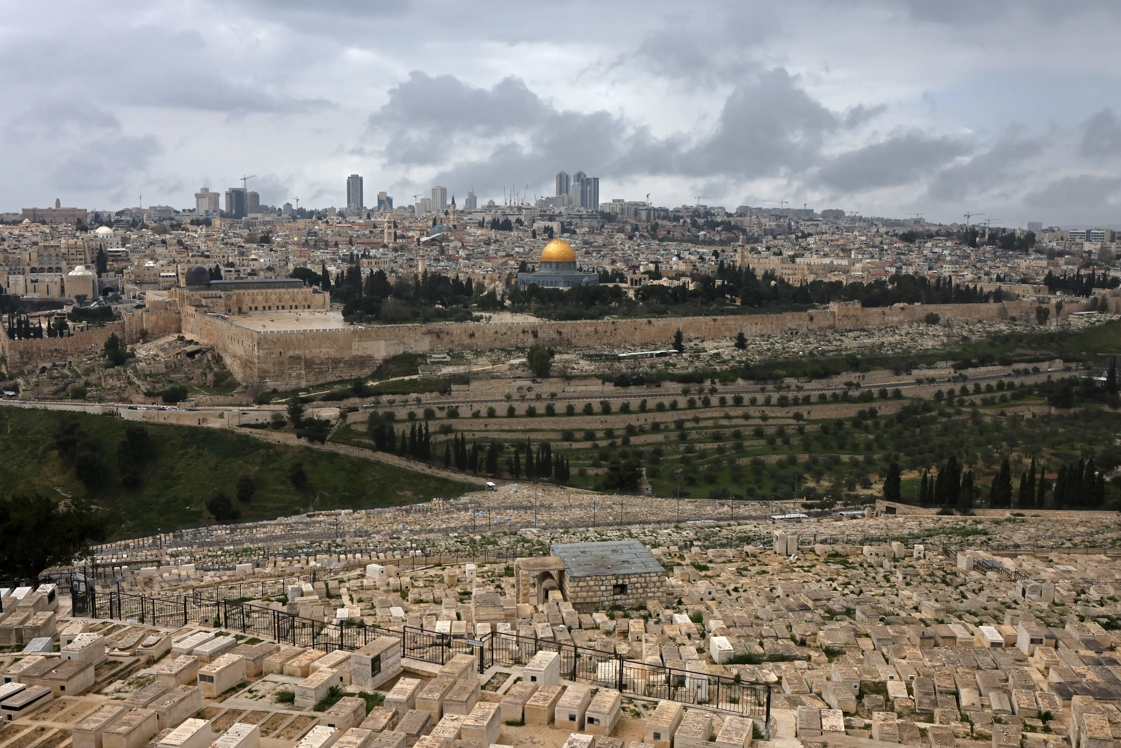 Dr McKinny theorised about the presence of tunnels and chambers underneath Jerusalem (AHMAD GHARABLI / AFP via Getty Images)