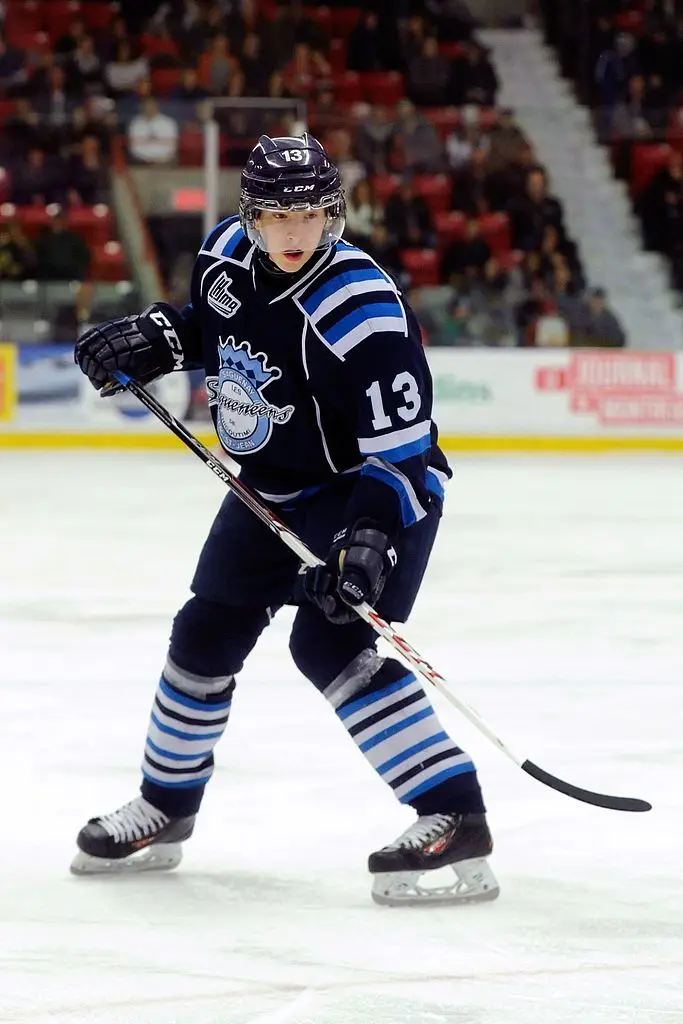 Janne Puhakka pictured playing for Canadian outfit Chicoutimi Saguneens in 2014 (Richard Wolowicz/Getty Images)