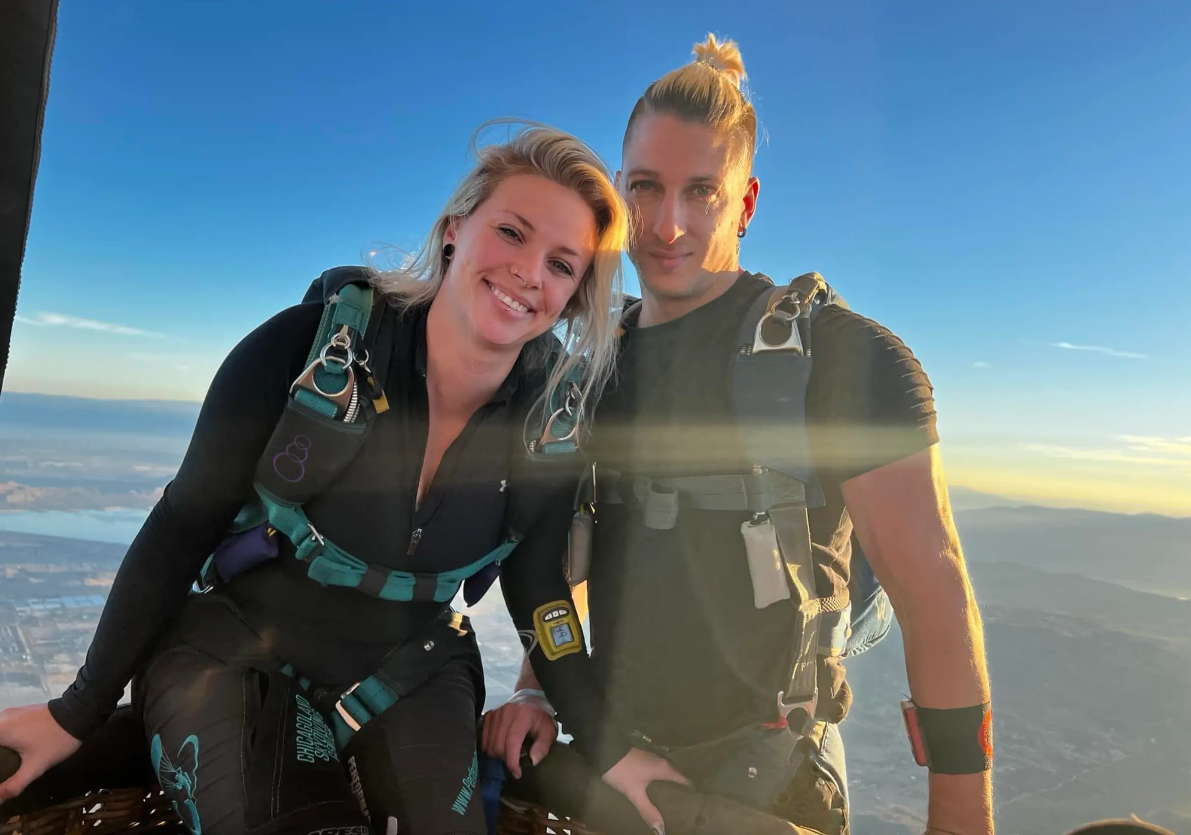 Devrey LaRiccia Chase and husband Freddy Chase were both keen skydivers. (Facebook/Devrey LaRiccia)