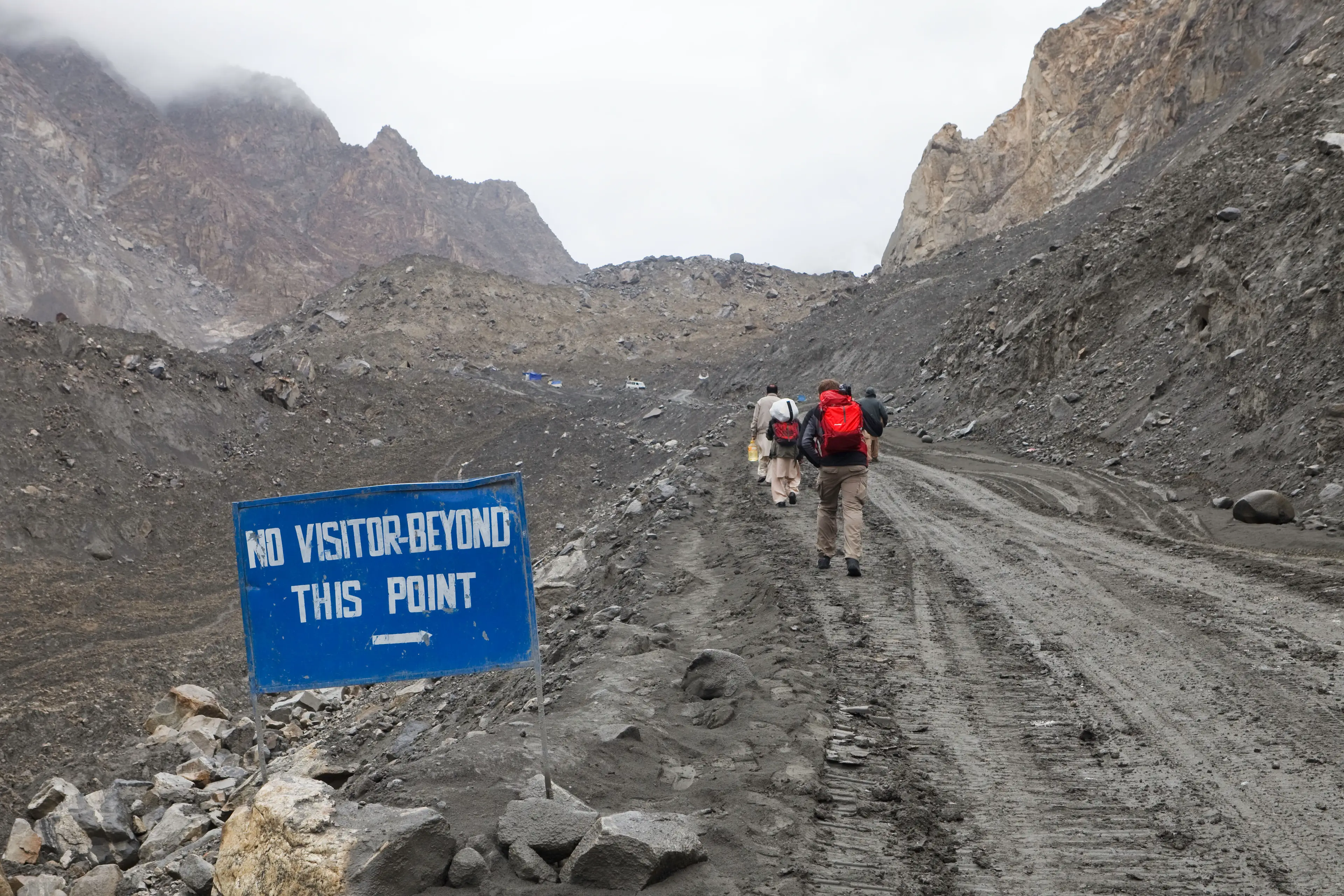 Landslides can completely block the dangerous road.