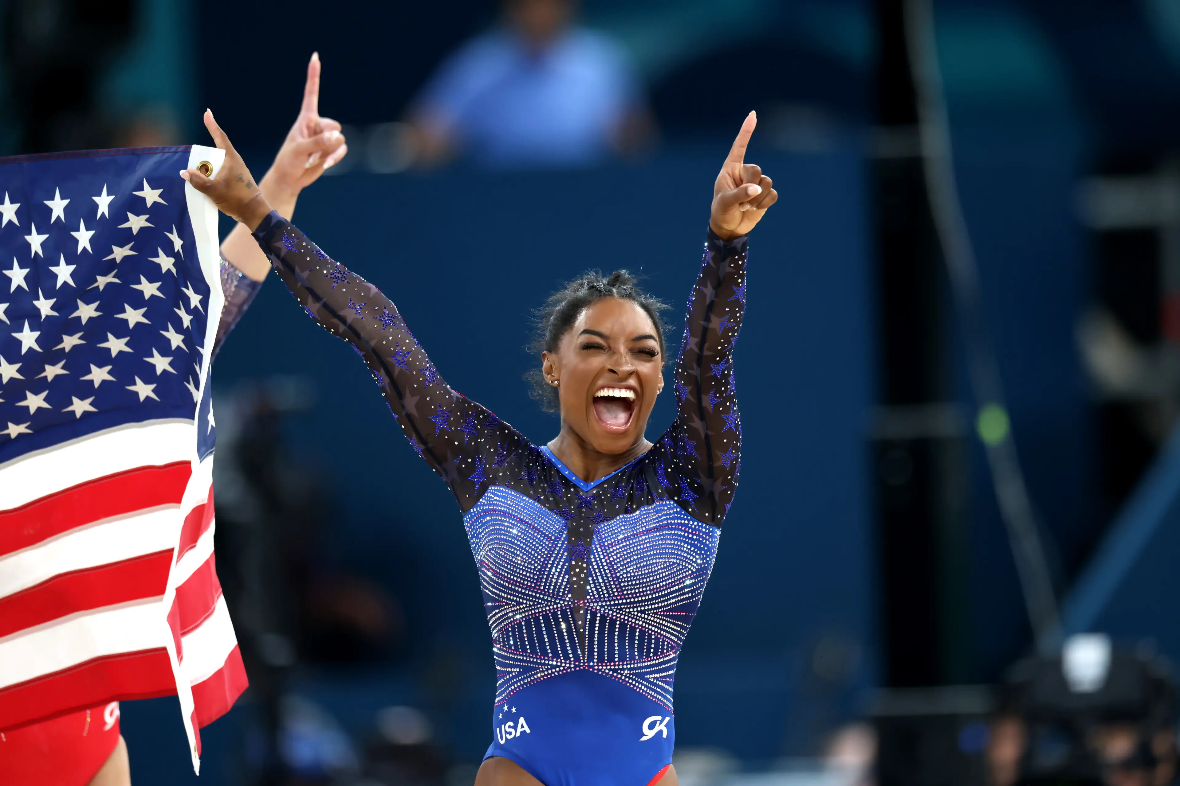Simone Bills now has 11 Olympic medals in total. (Pascal Le Segretain/Getty Images)