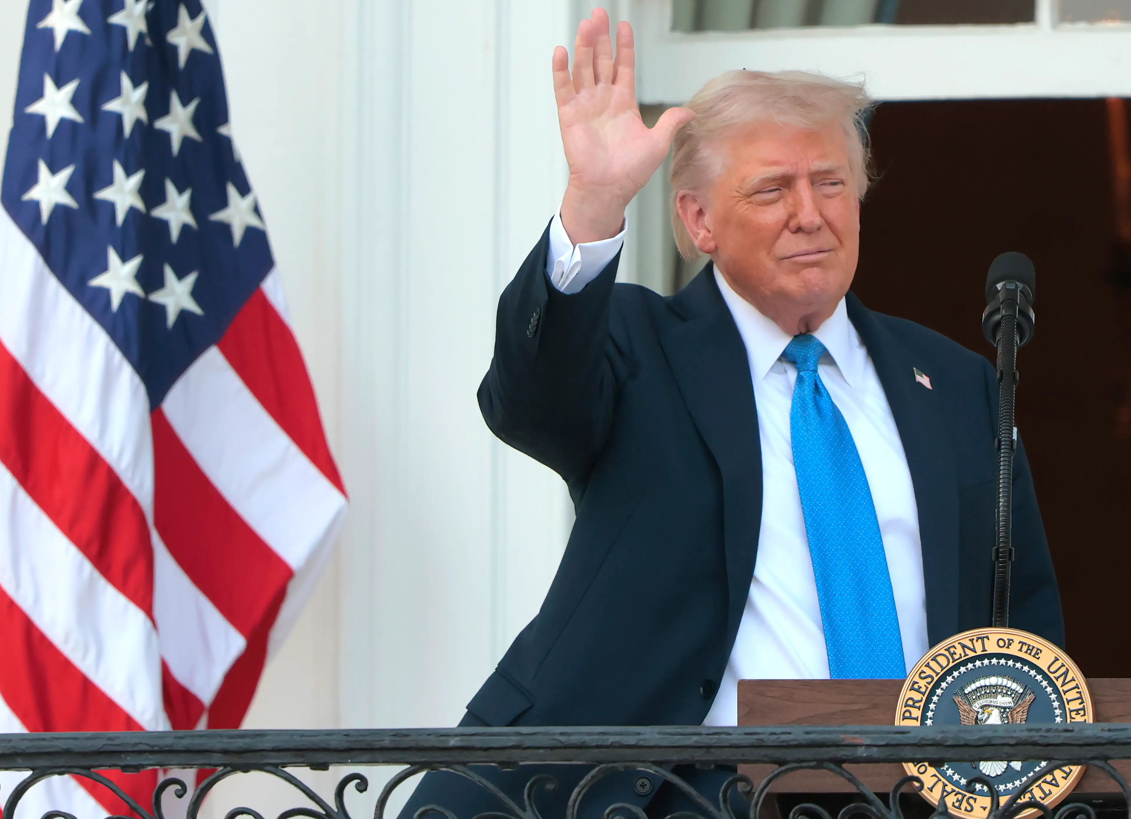 Donald Trump has been speaking about the feud (Anna Moneymaker/Getty Images)