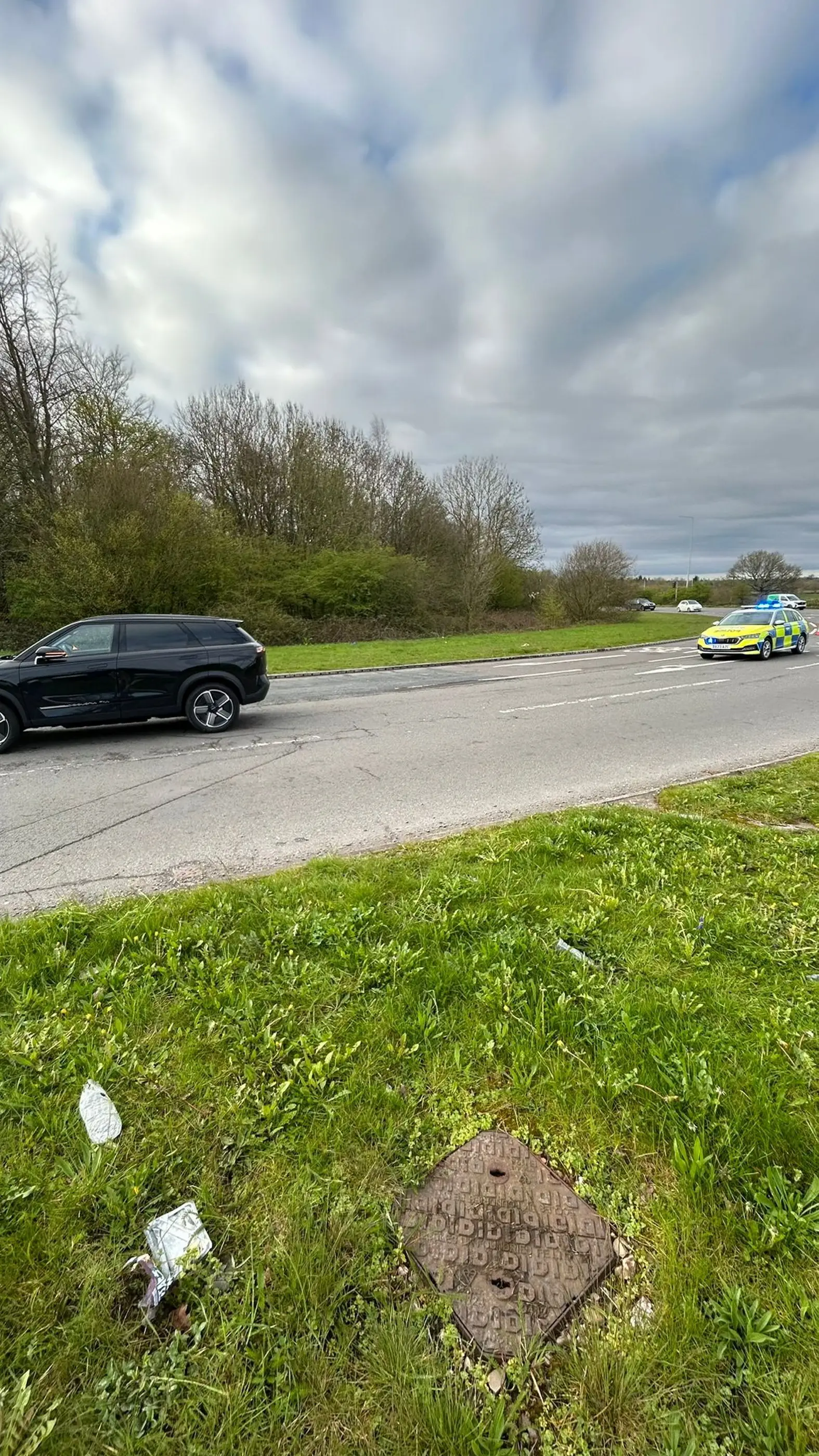 Alan had to call the police when his car wouldn't move from a busy road (SWNS)