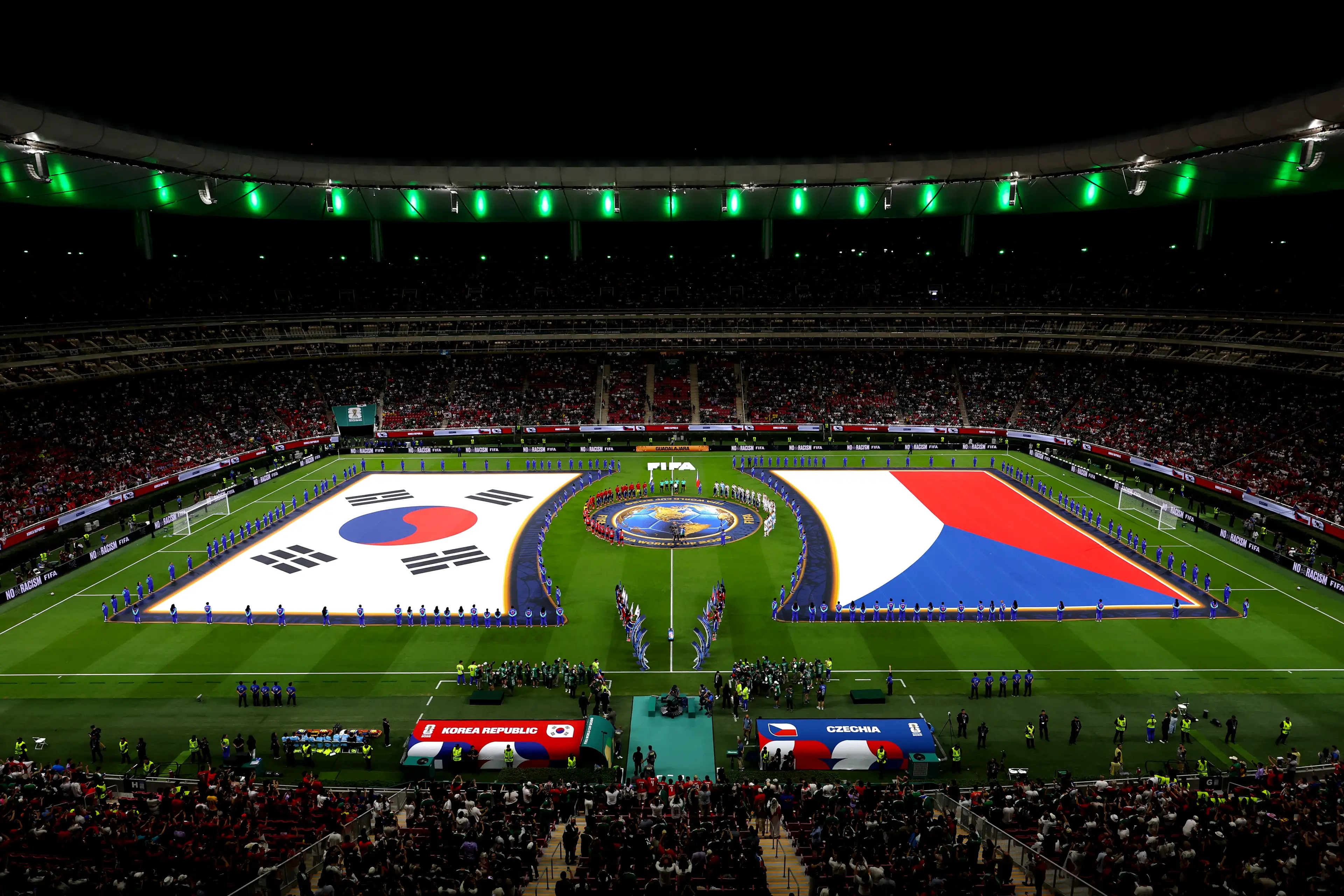 There were patches of empty seats throughout the stadium (Lars Baron/Getty Images)