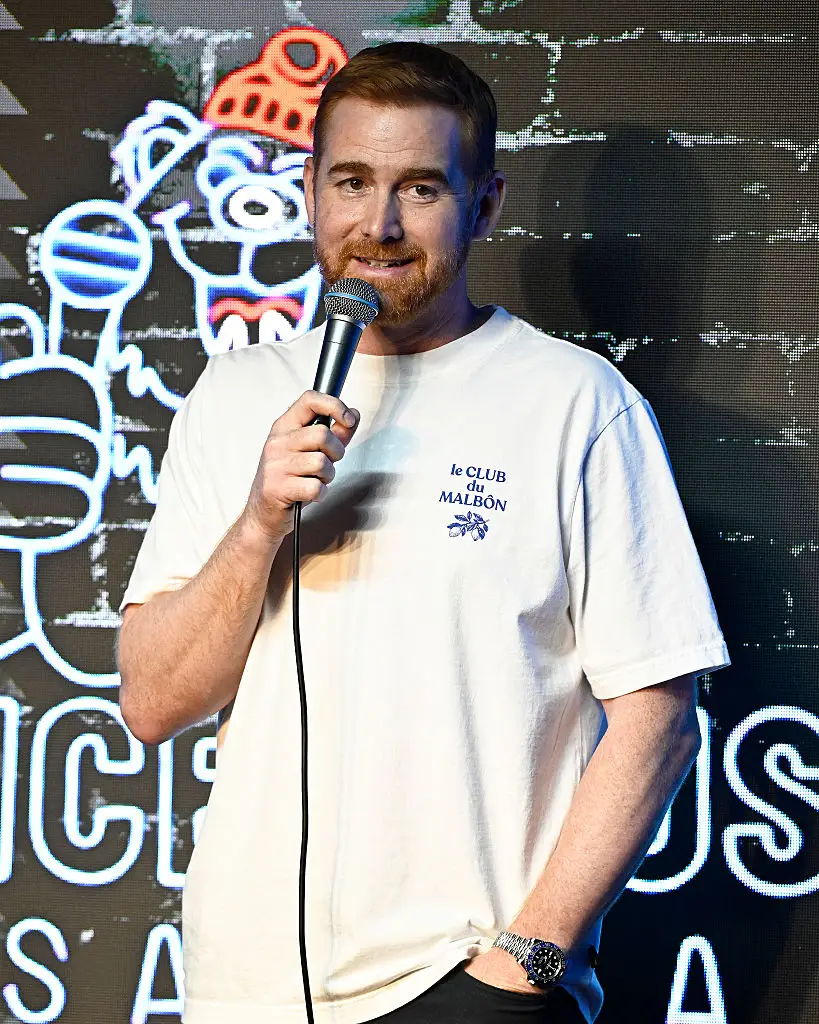 Andrew Santino does not think he'll be invited to Taylor Swift's wedding despite being good friends with Travis Kelce (Michael S. Schwartz/Getty Images for ABA)