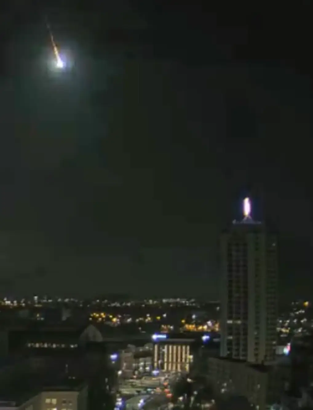 The asteroid plummeted near Germany.