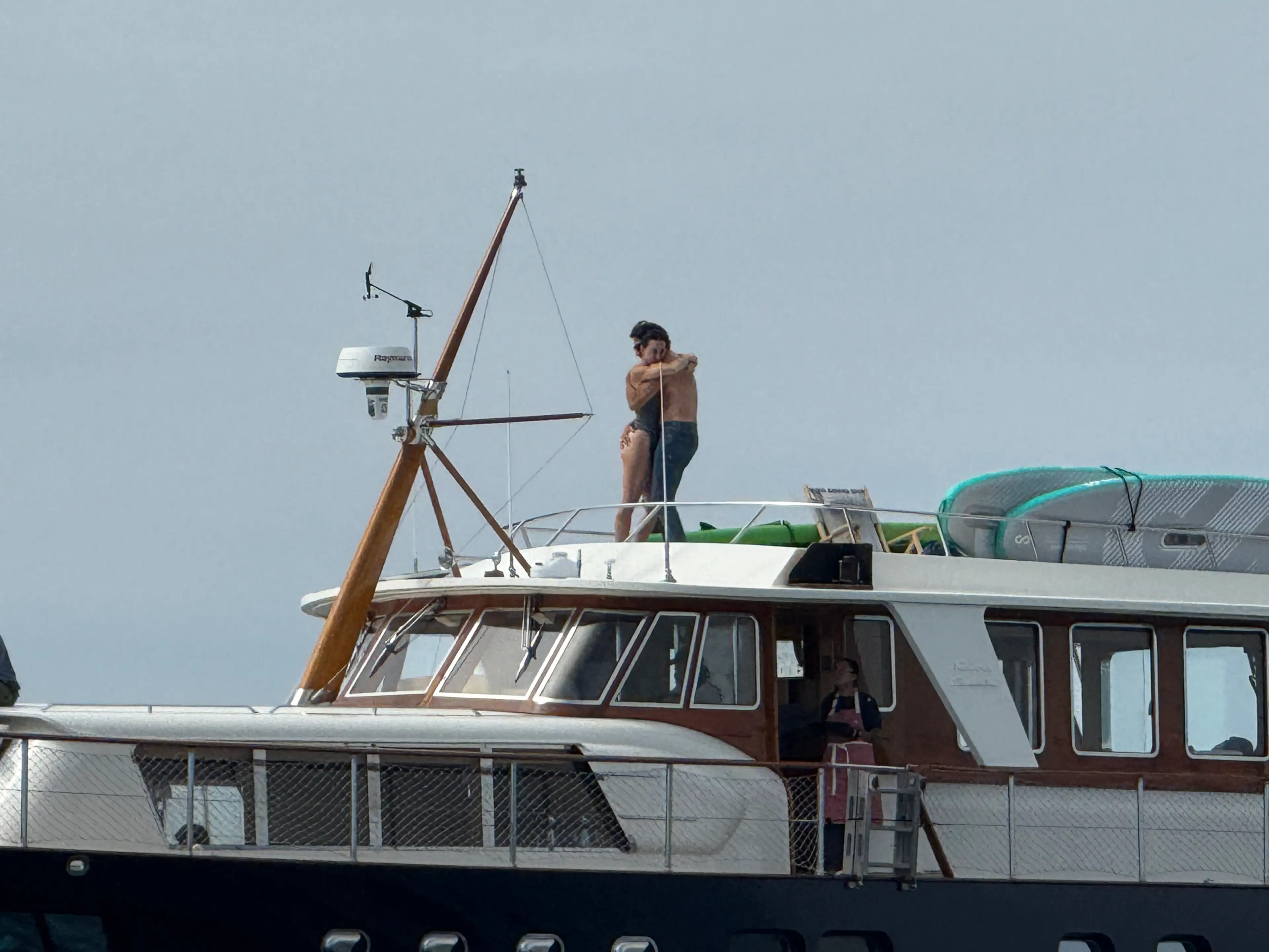 Fans said they were 'shocked' to see the pair onboard the vessel (SWNS)