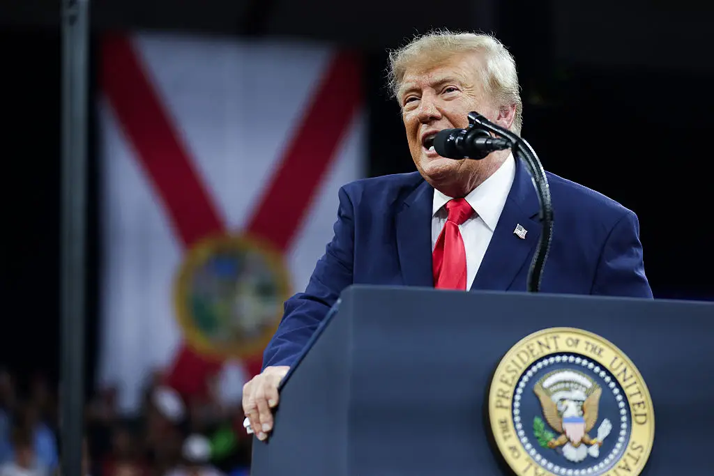 Trump previously offered $5,000 to Americans if Republicans retain control of the Senate and House after the midterms (Photo by Alex Wong/Getty Images)