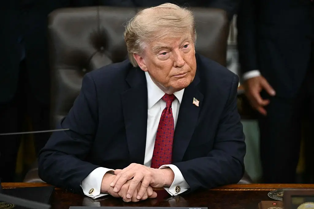 Apparently he's got too much on his plate to write them himself (Photo by Brendan SMIALOWSKI / AFP via Getty Images)