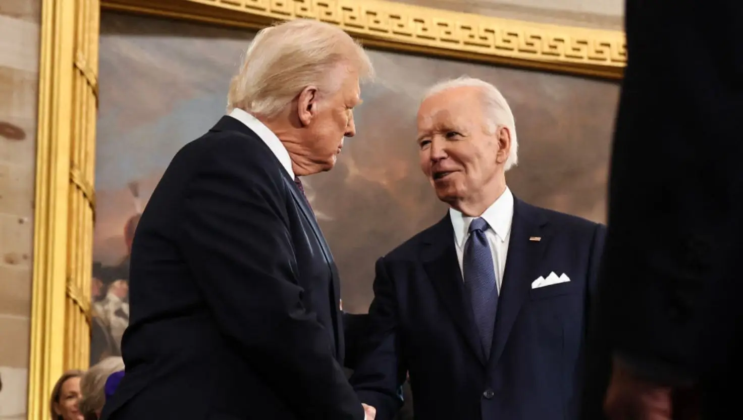 Donald Trump took over as Joe Biden's predecessor on January 20 (CHIP SOMODEVILLA/POOL/AFP via Getty Images)