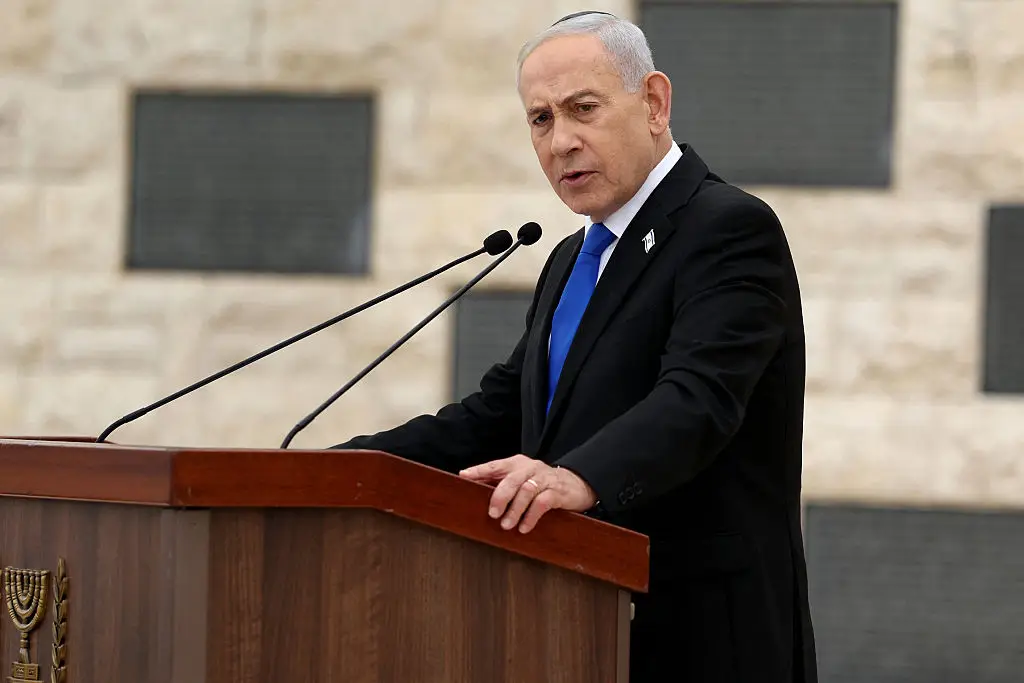 Netanyahu said he was in 'excellent physical condition'  (Photo by Ilia YEFIMOVICH / POOL / AFP via Getty Images)