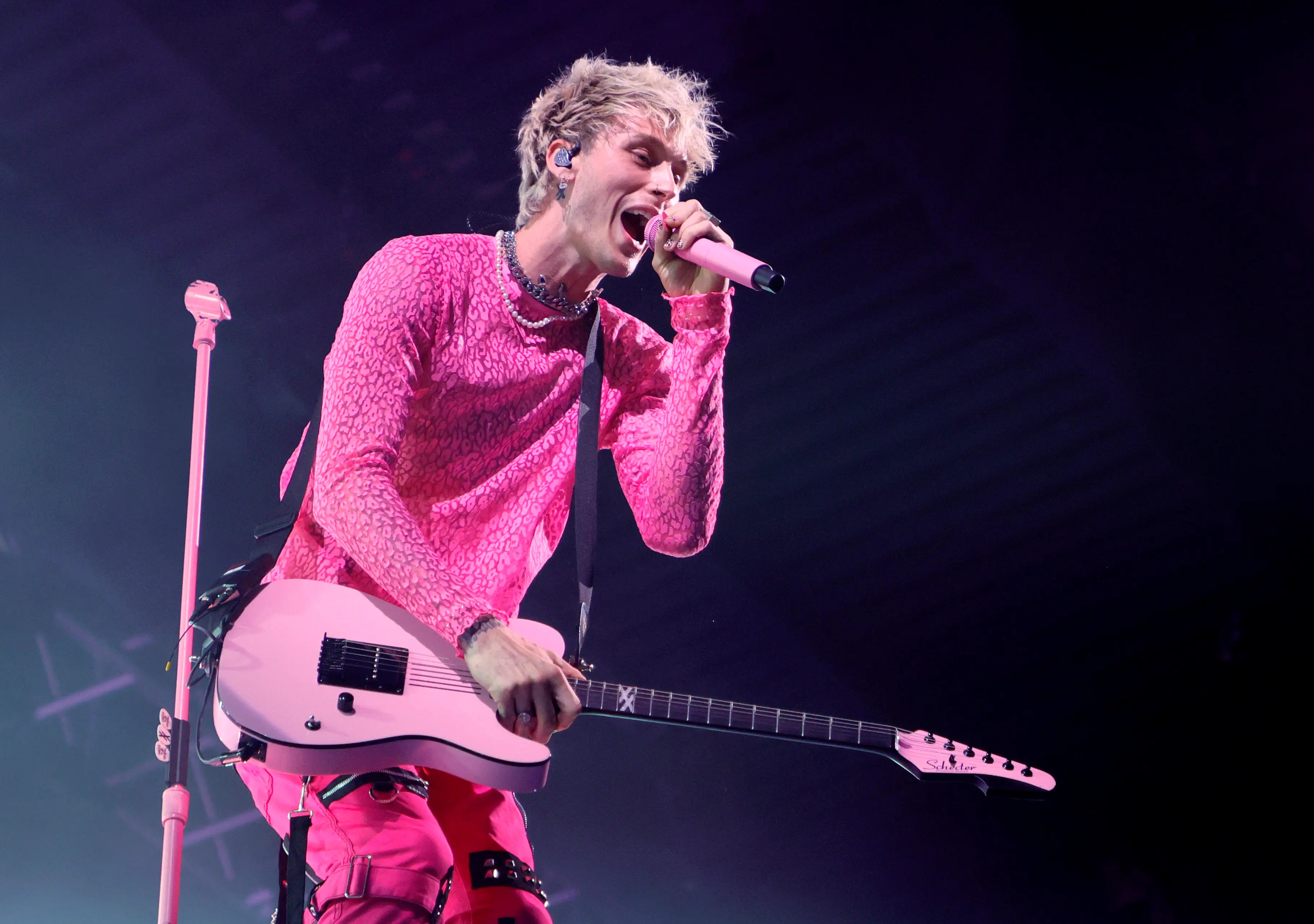 MGK is banned from TSA due to an incident in New Zealand (Ethan Miller/Getty Images)
