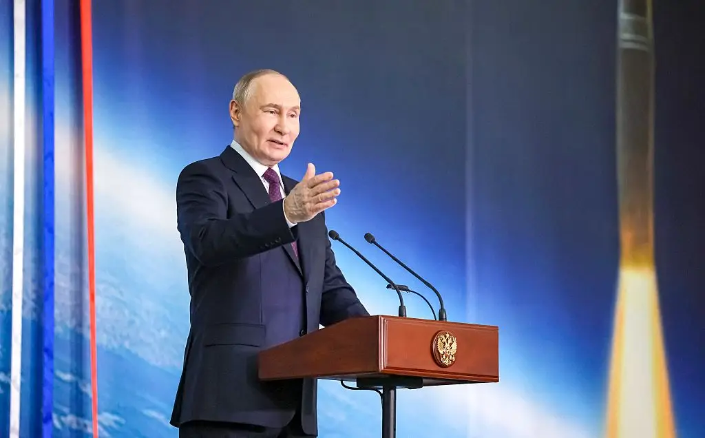 Putin has revealed several other weapons the Russians have been working on (Vyacheslav PROKOFYEV / POOL / AFP via Getty Images) 