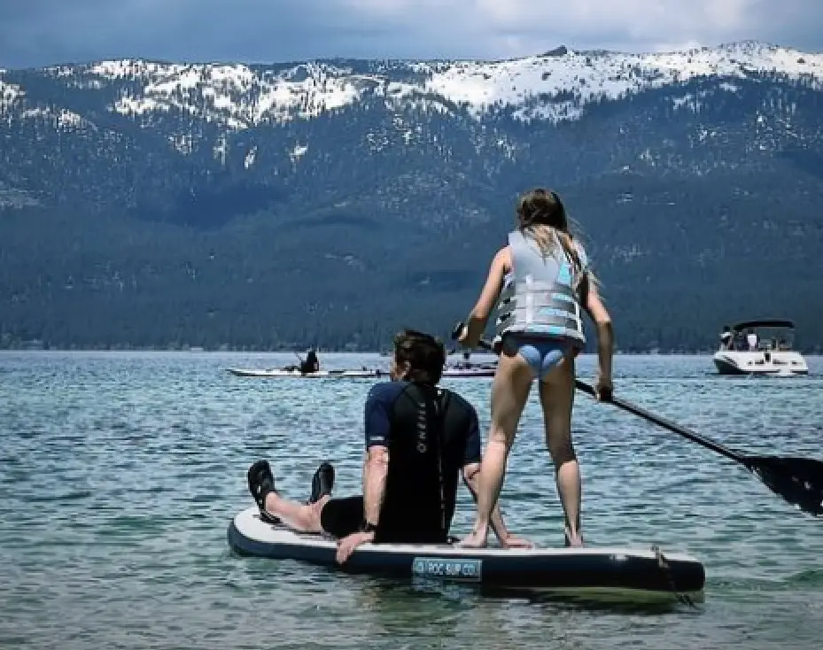 The Marvel star was well enough to go out on the lake.