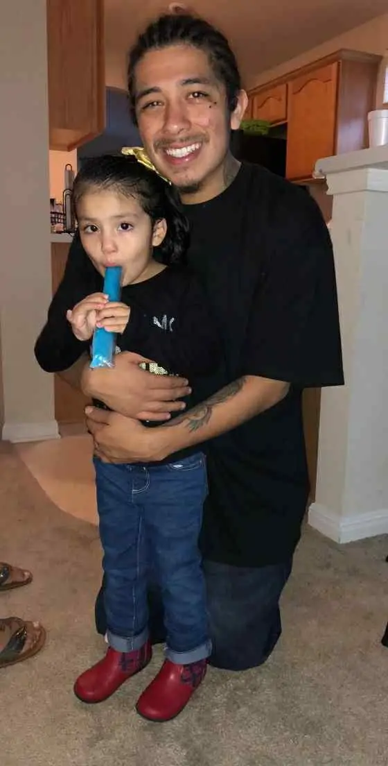 The father was reportedly shot several times (Arleen Juarez/SWNS)