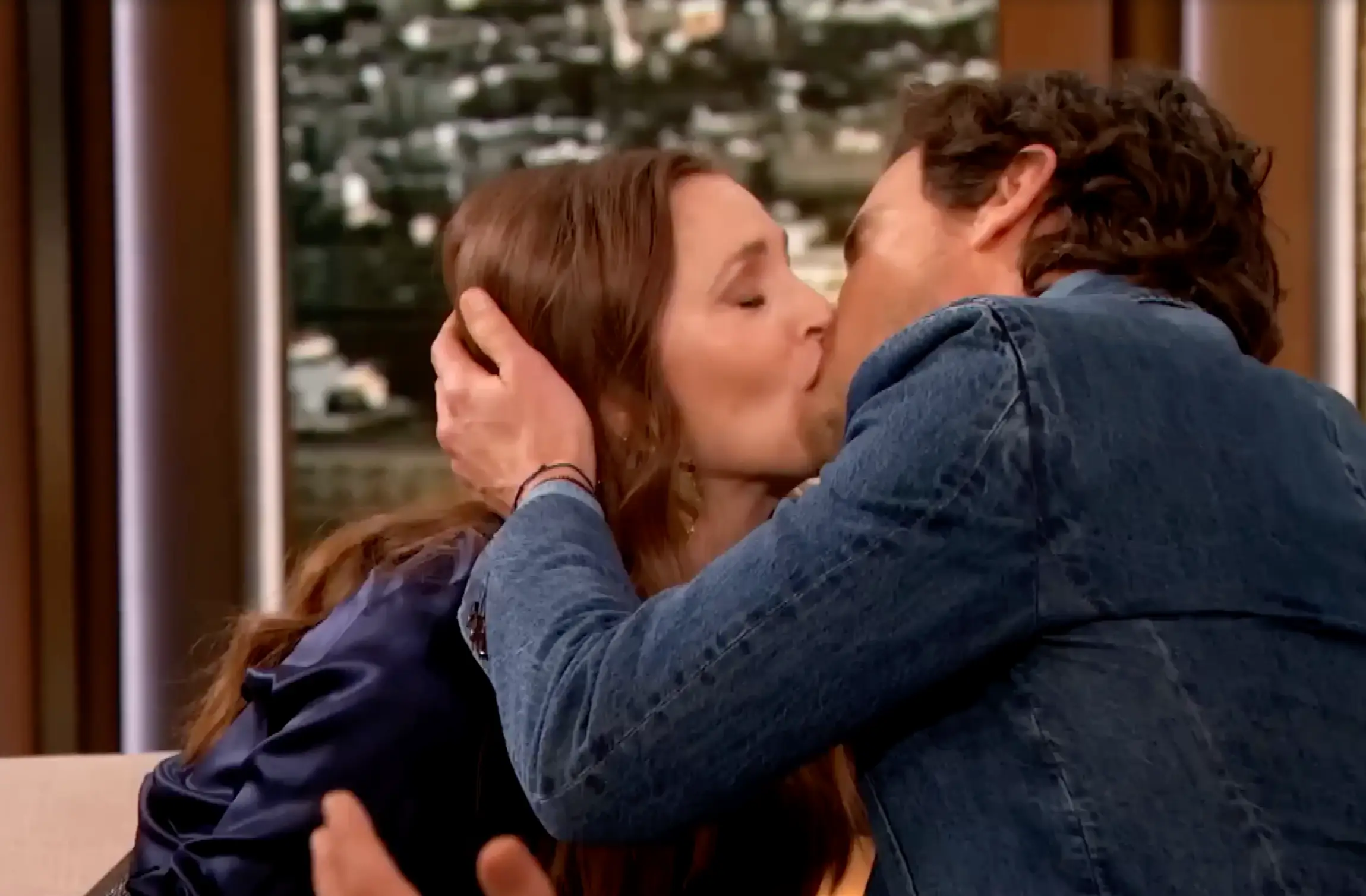 The pair shared a tender moment.