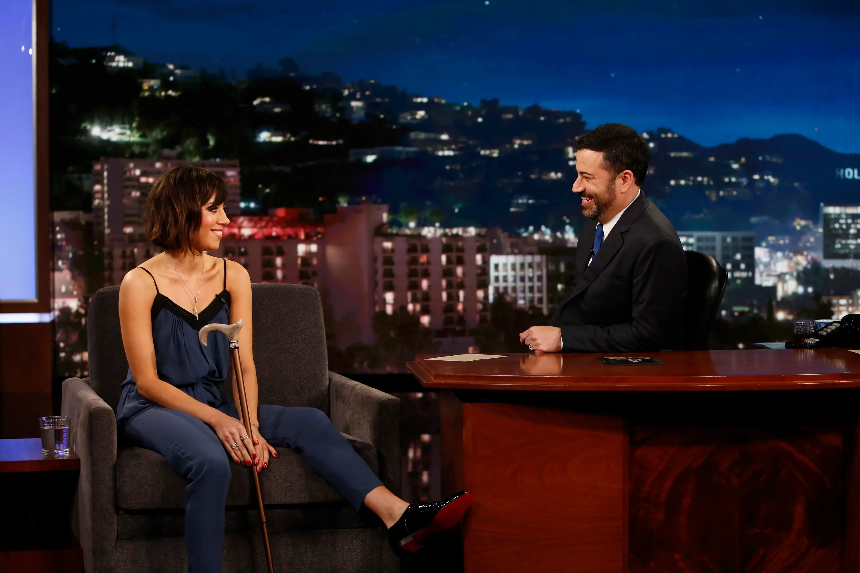 Aubrey Plaza said 'I was acting totally insane as the character because we were about to shoot. I don’t think he understood that wasn’t me' (Randy Holmes/Disney General Entertainment Content via Getty Images) 