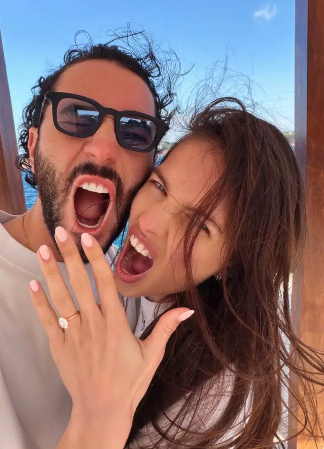 The pair announced their engagement (Instagram/thylaneblondeau)