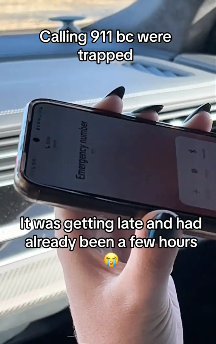 The family called 911 and were later towed before getting a flight home.