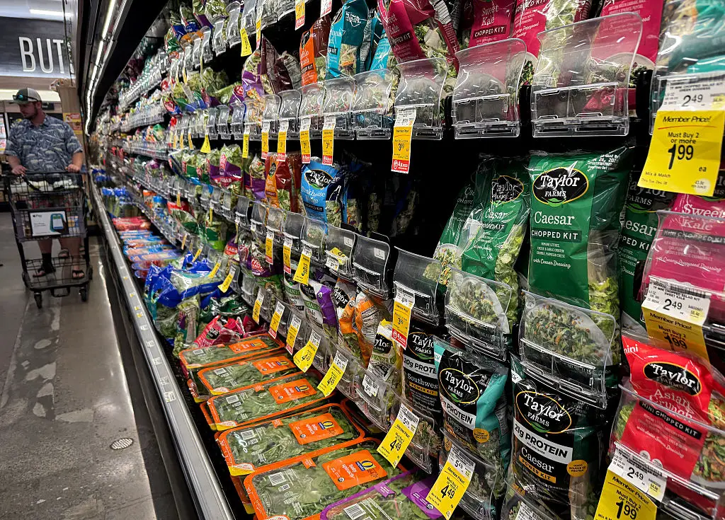California-based produce supplier Taylor Farms is preparing to recall ingredients linked to a fast-spreading parasite outbreak that has caused severe diarrhea and sickened thousands (Photo by Justin Sullivan/Getty Images)