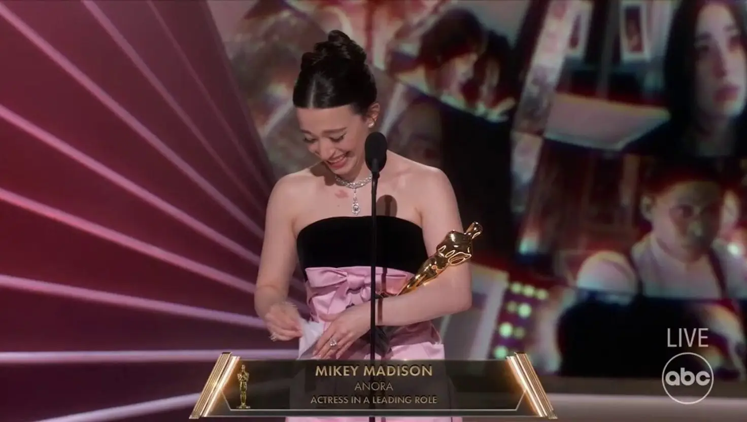 Some fans were extremely pleased the Anora star was given the Oscar (ABC)