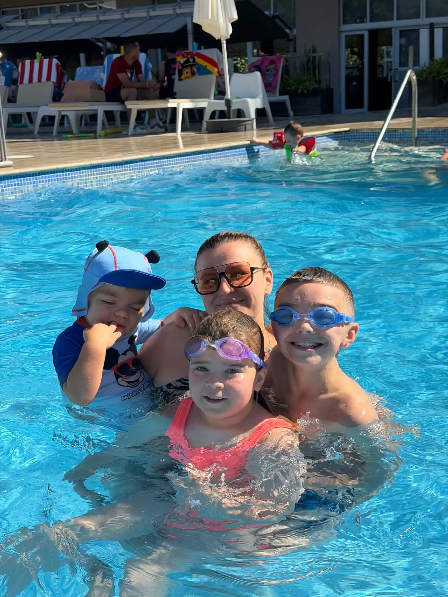 Kole seen with his mom and older siblings, Koby and Ayla (Supplied)