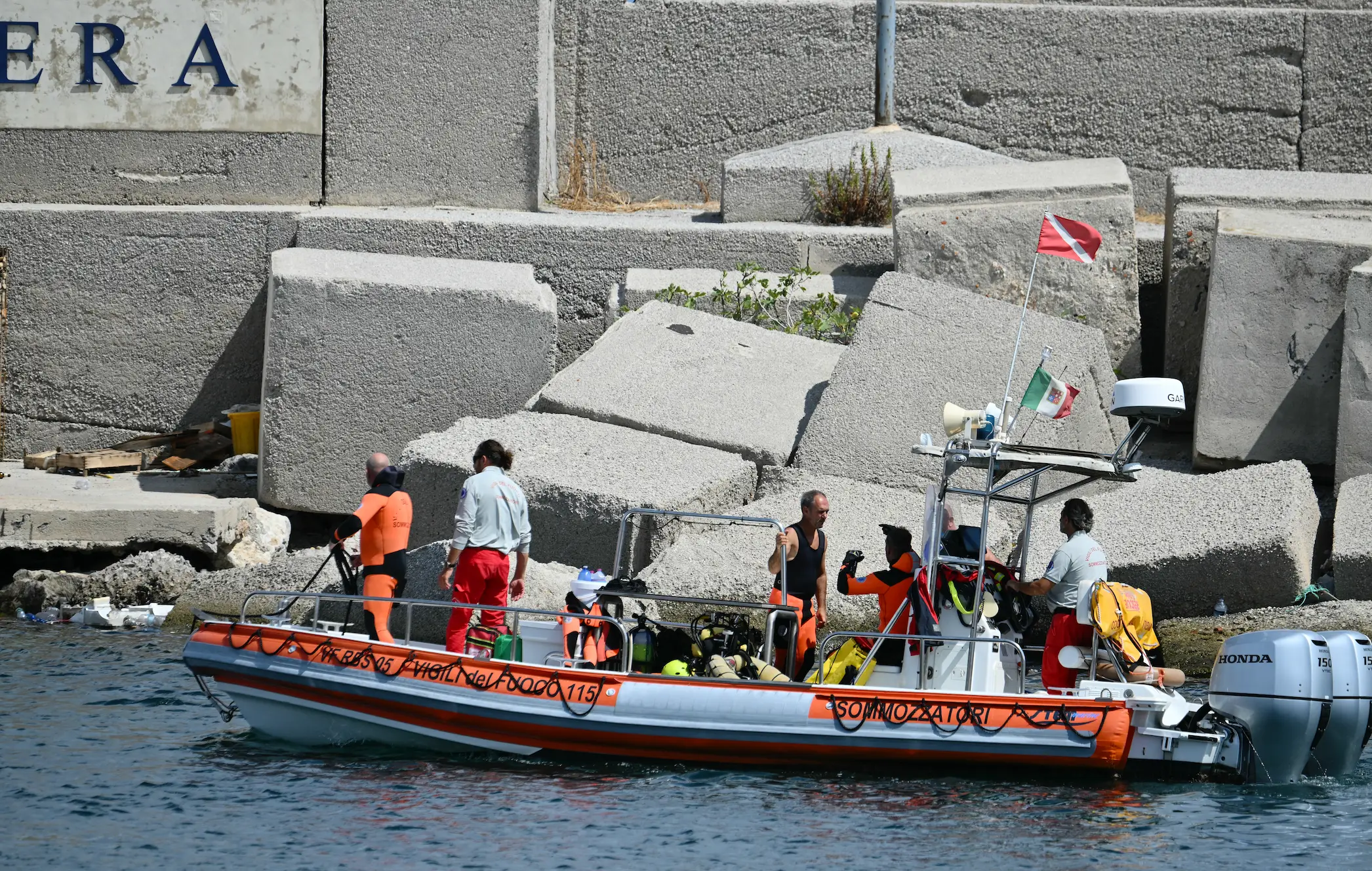 Six people currently remain missing (Alberto PIZZOLI / AFP) (Photo by ALBERTO PIZZOLI/AFP via Getty Images) 