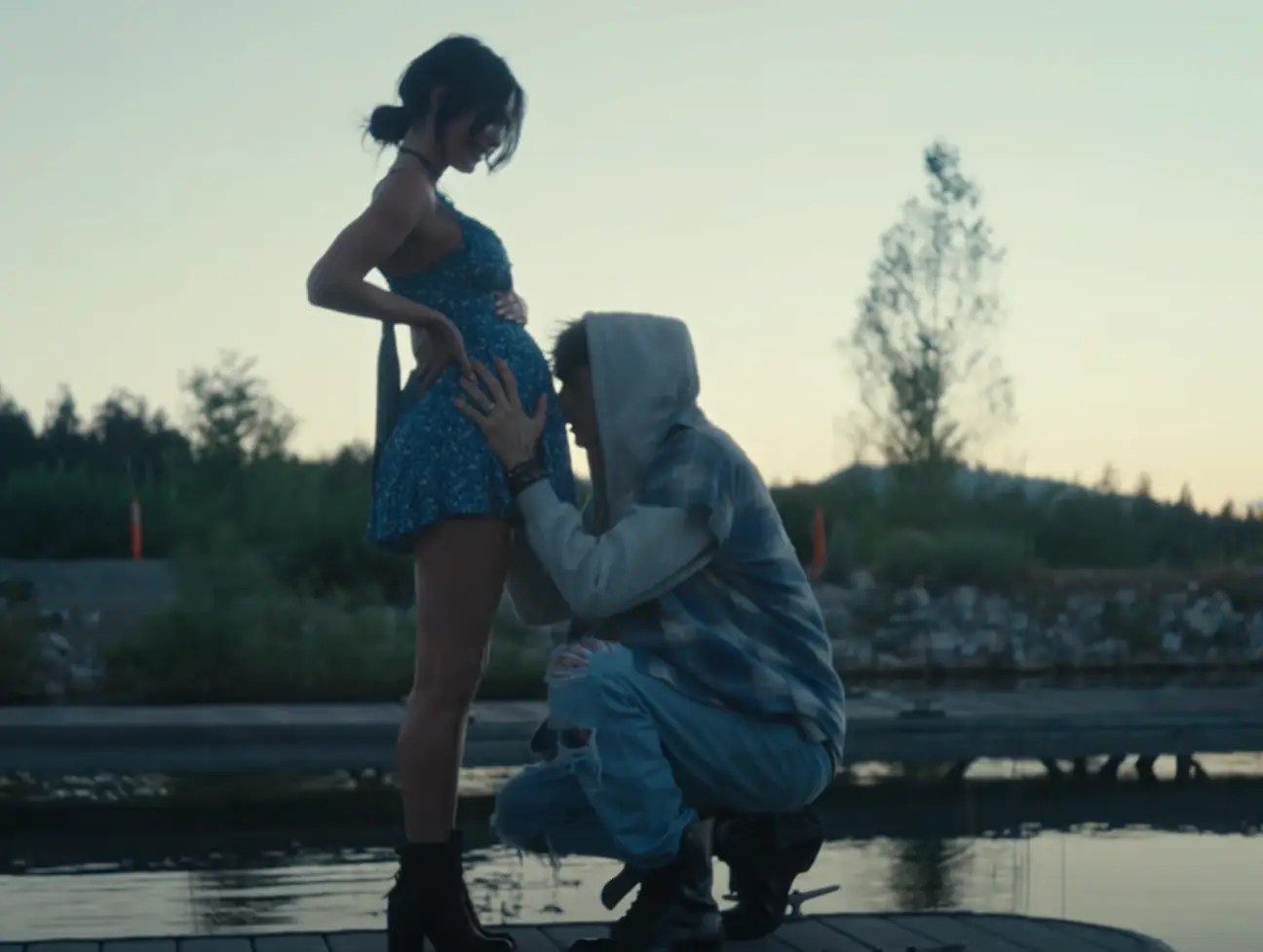 The baby bump in the music video sent fans into a frenzy.(MGK/YouTube)