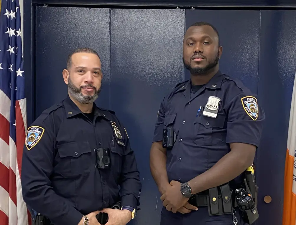 Officer Fayette and Mata stood with the man for 40 minutes.