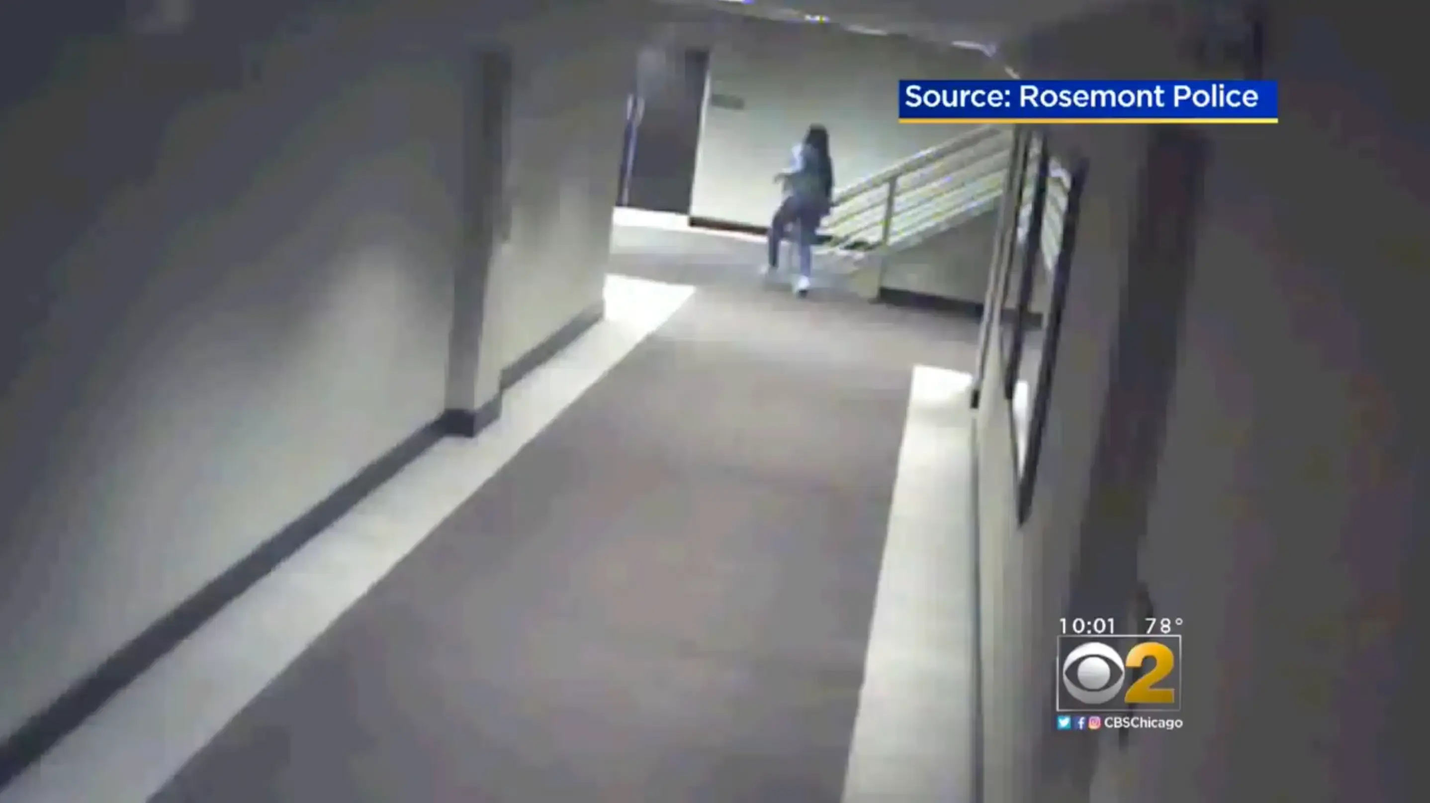 CCTV footage of Jenkins in the hotel shortly before her death.