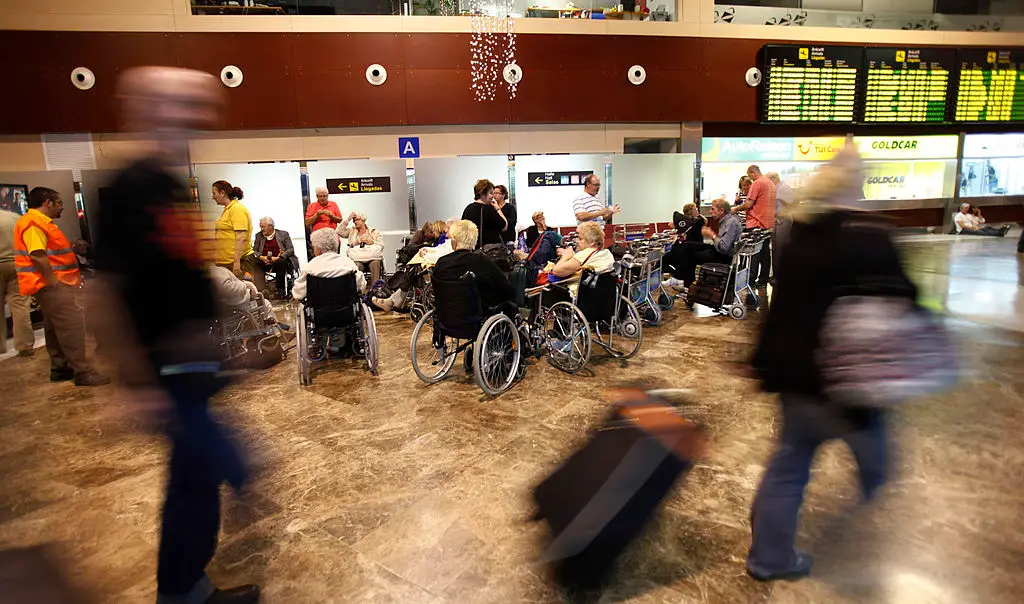 American Airlines has since said its policy requires passengers who are unable to follow safety instructions during a flight to travel with a safety assistant. (DESIREE MARTIN/AFP via Getty Images)