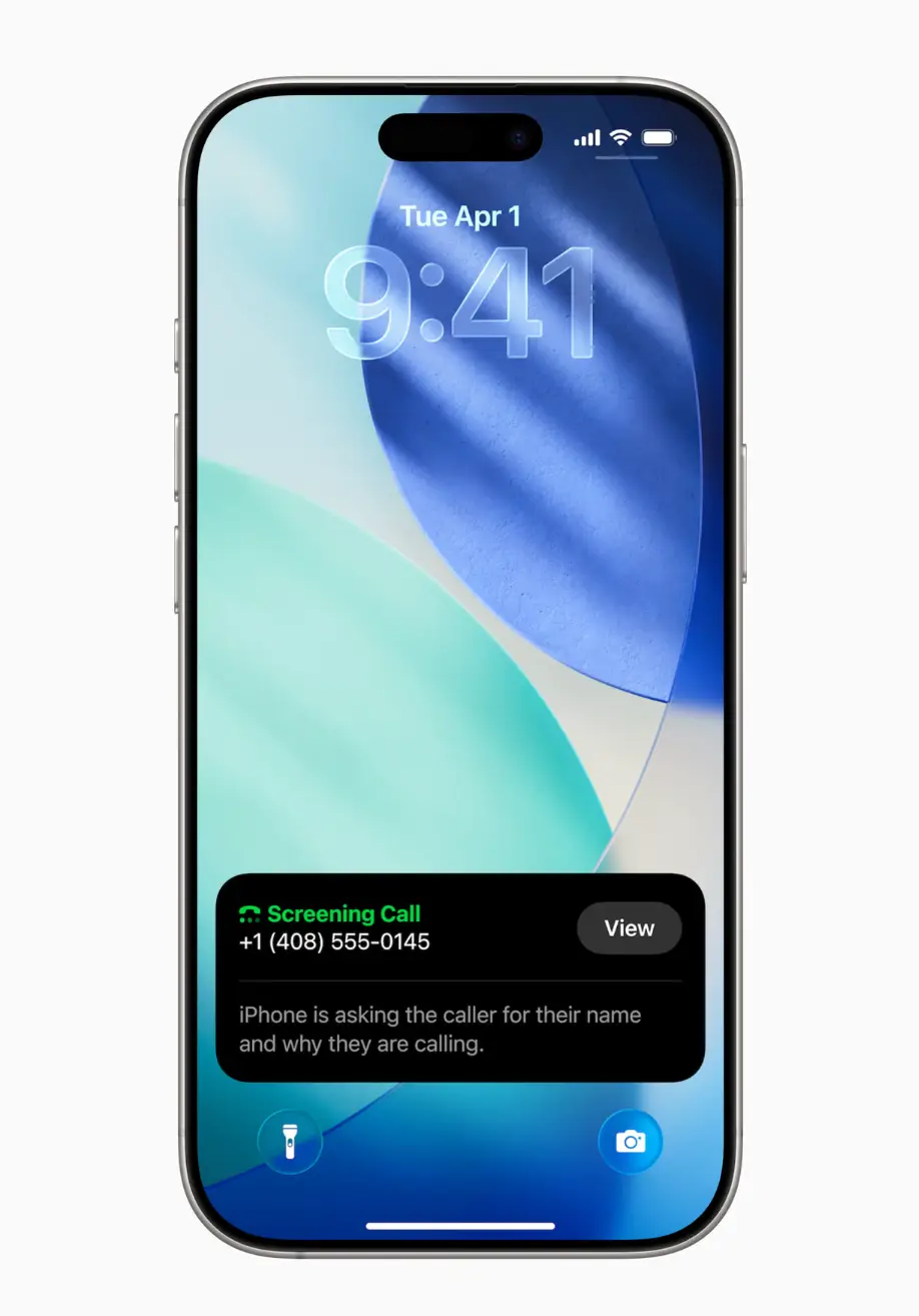 The update also has a Call Screening feature (Apple)