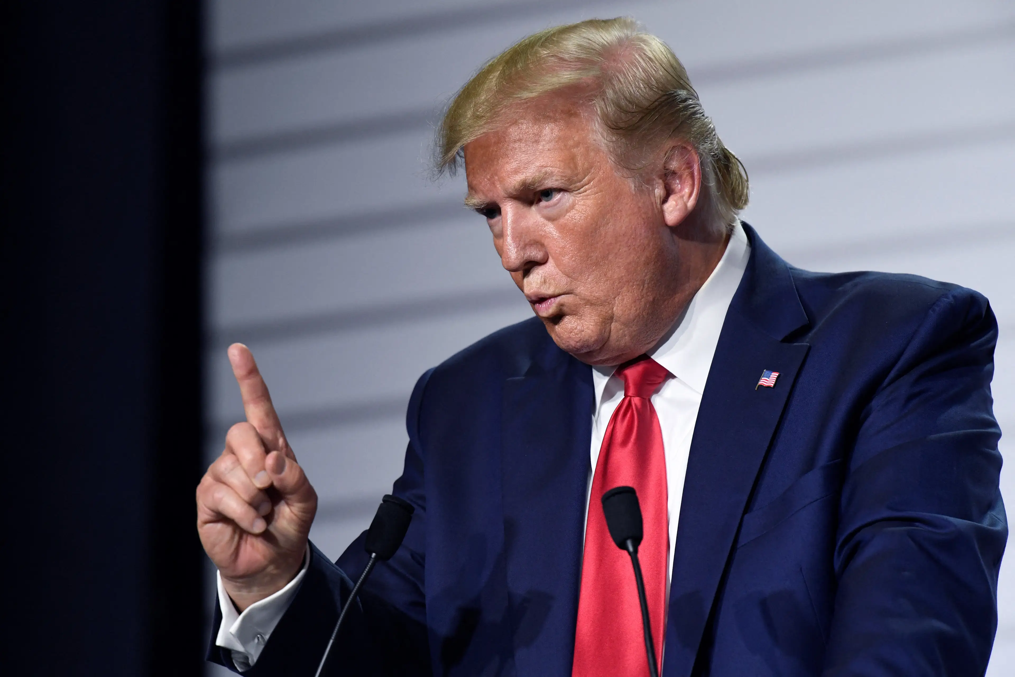 Trump has doubled down on placing a 25 percent tariff on imports from Canada (BERTRAND GUAY/AFP via Getty Images)