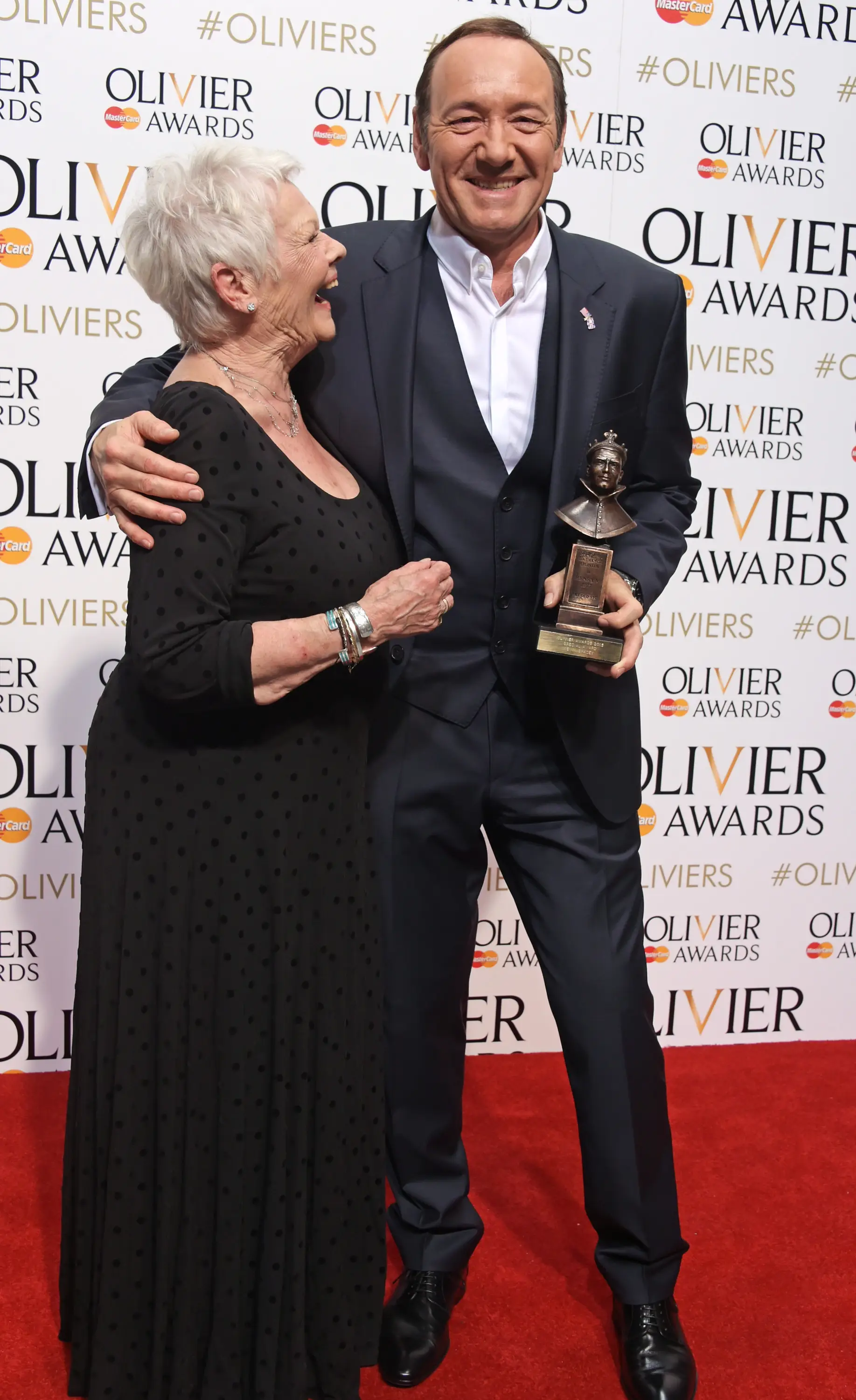 Dench and Spacey have been friends since starring in 2001's The Shipping News (David M. Benett/Getty Images)