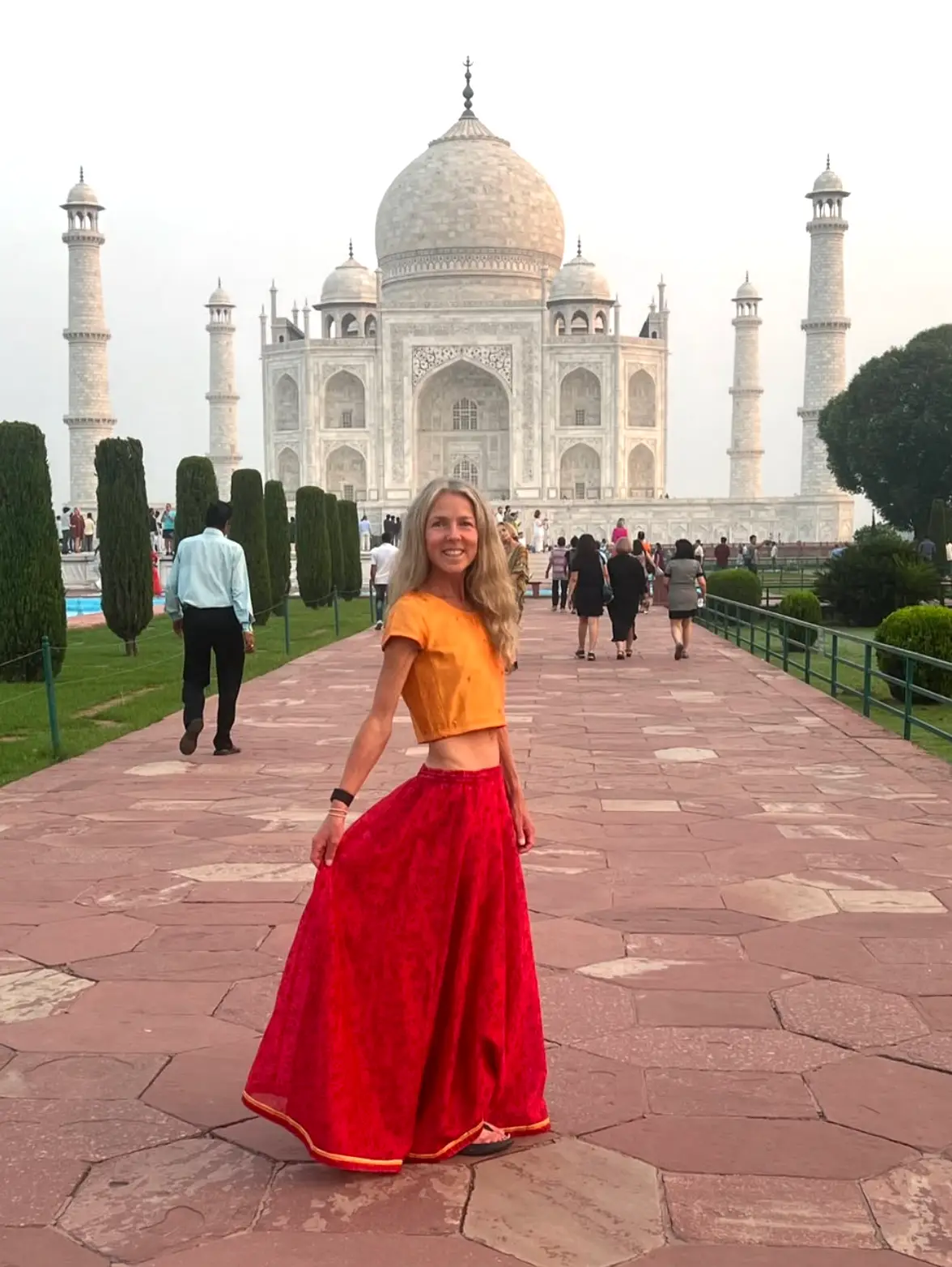 Tina Lewis has been traveling India for the last three months and boxed off seeing the Taj Mahal from her bucket list (Instagram/thetinalewis)