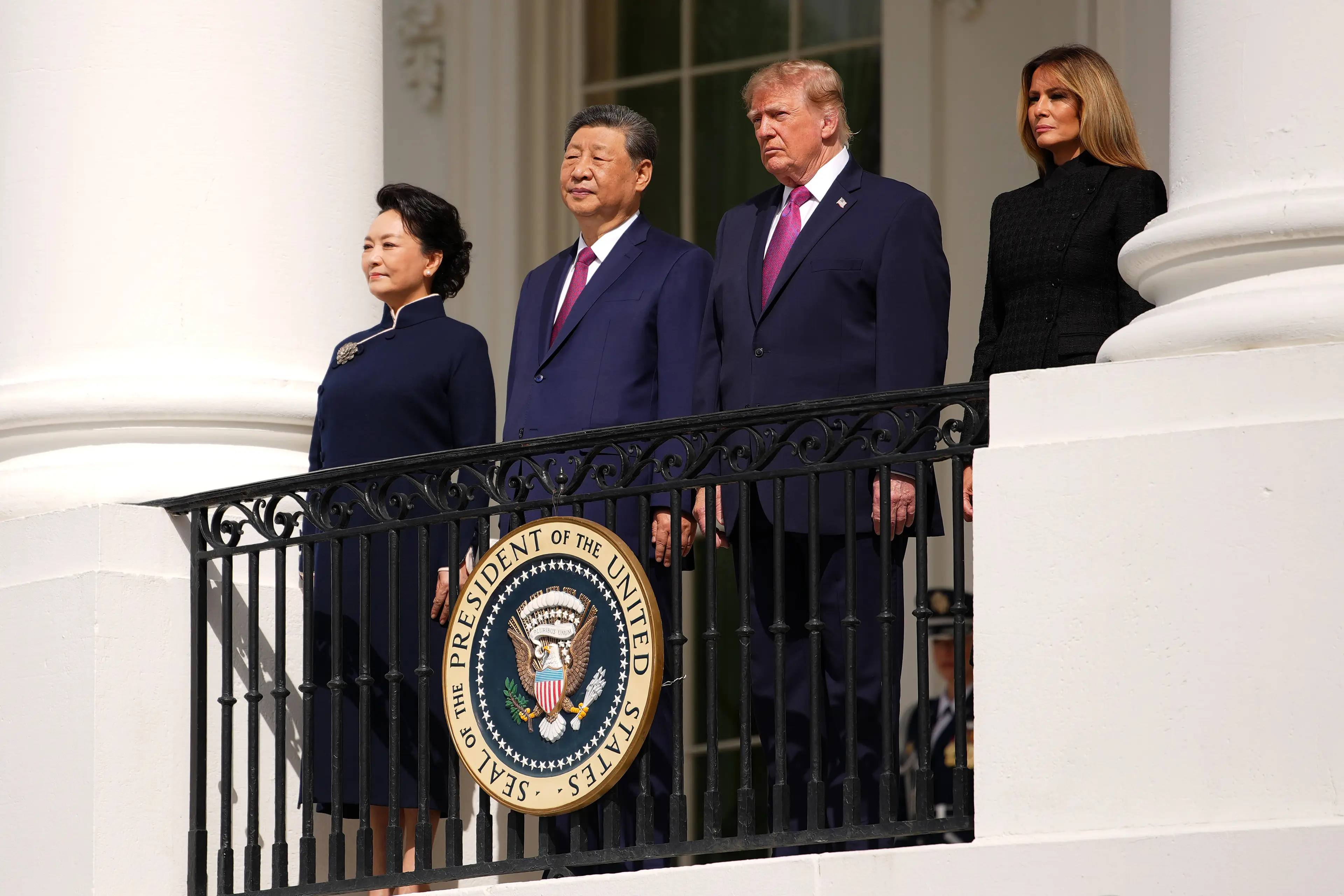 Trump is hosting First lady of China Peng Liyuan and President of China Xi Jinping at the White House today (Andrew Harnik/Getty Images)