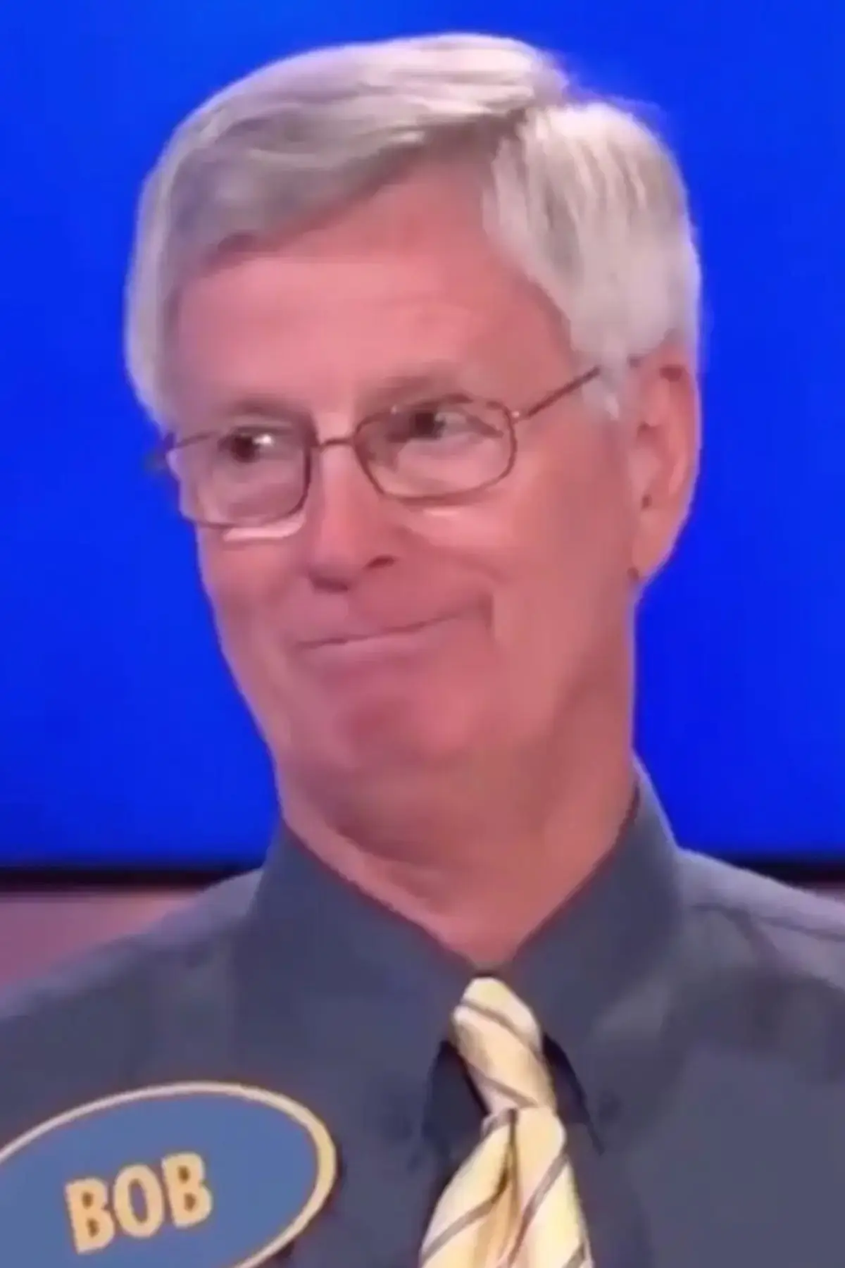 A Family Feud contestant clapped along to his own joke in a now-viral clip. (ABC)